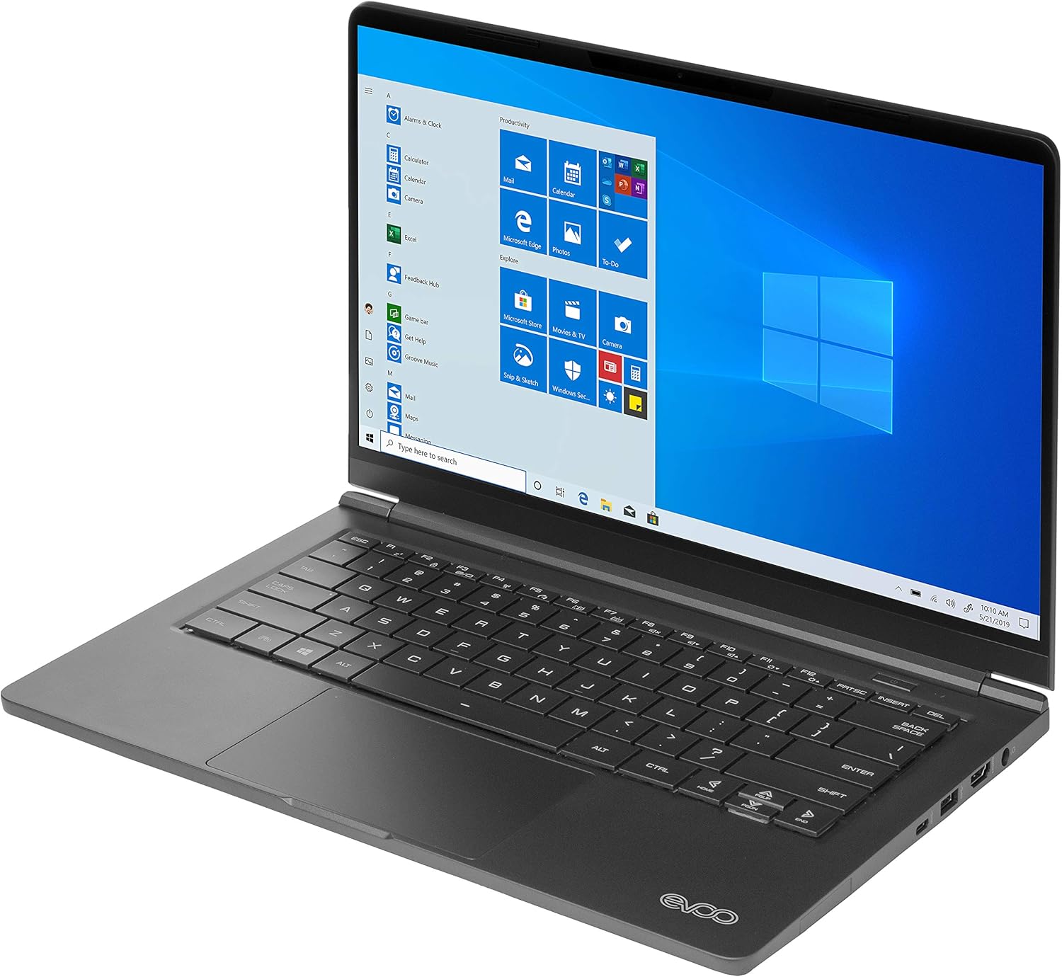 40% Off Discount Evoo 14.1” Ultra Slim Notebook - Elite Series, FHD Display, AMD Ryzen 5 3500U Processor with Radeon Vega 8 Graphics, 8GB RAM, 256GB SSD, HD Webcam, Windows 10 Home, Black (EVC141-12BK)
