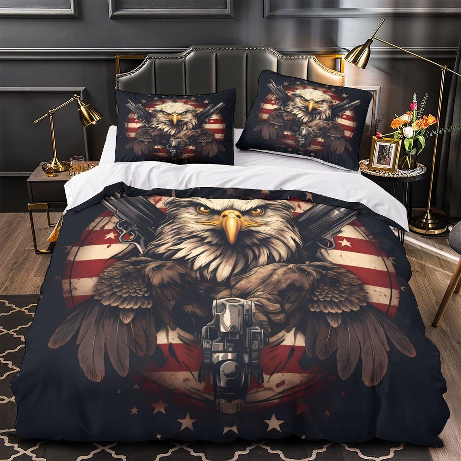 Parure de lit motif grue volante grand confort et finitions premium
