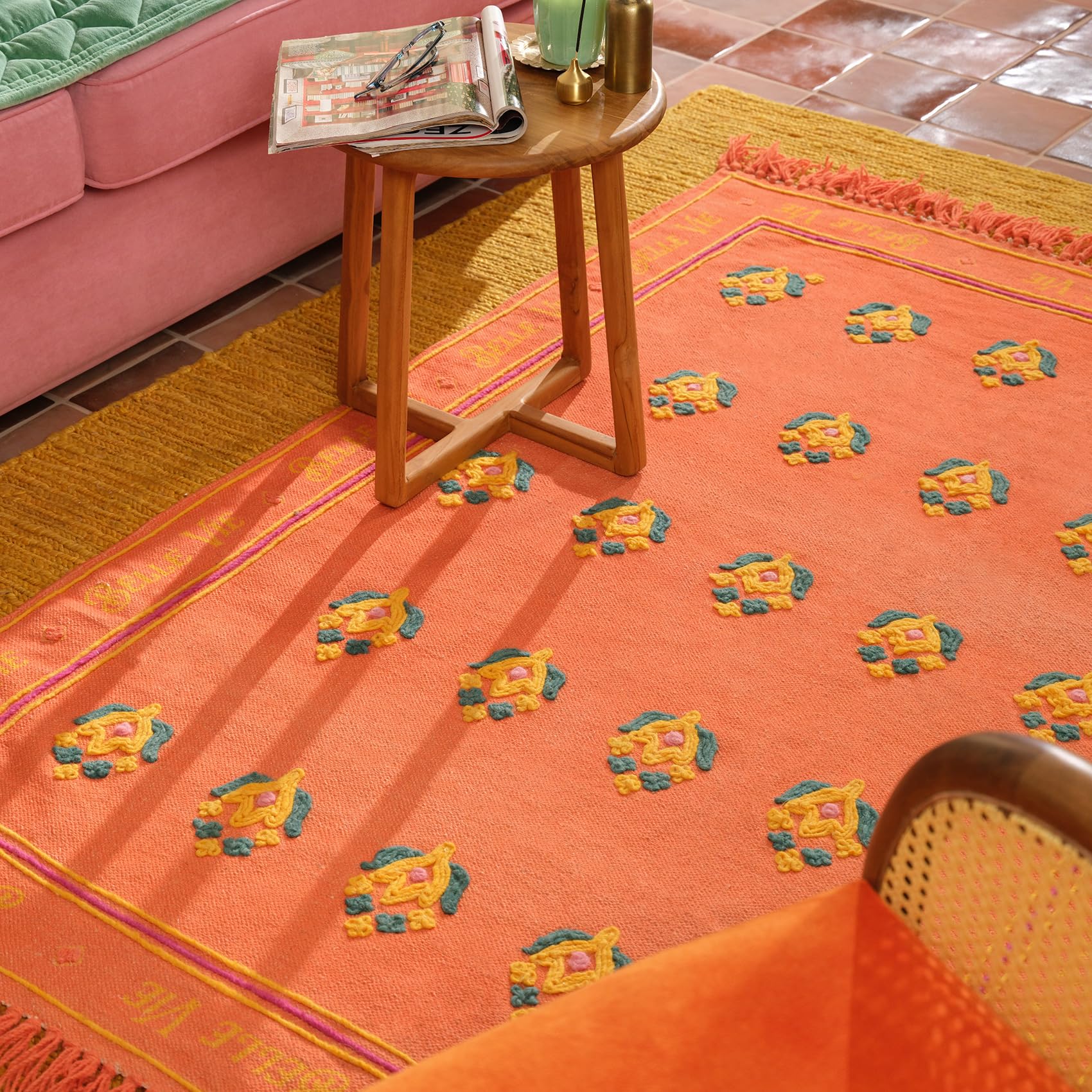 Rajna Pamuk Kilim 80x150 Cm Turuncu