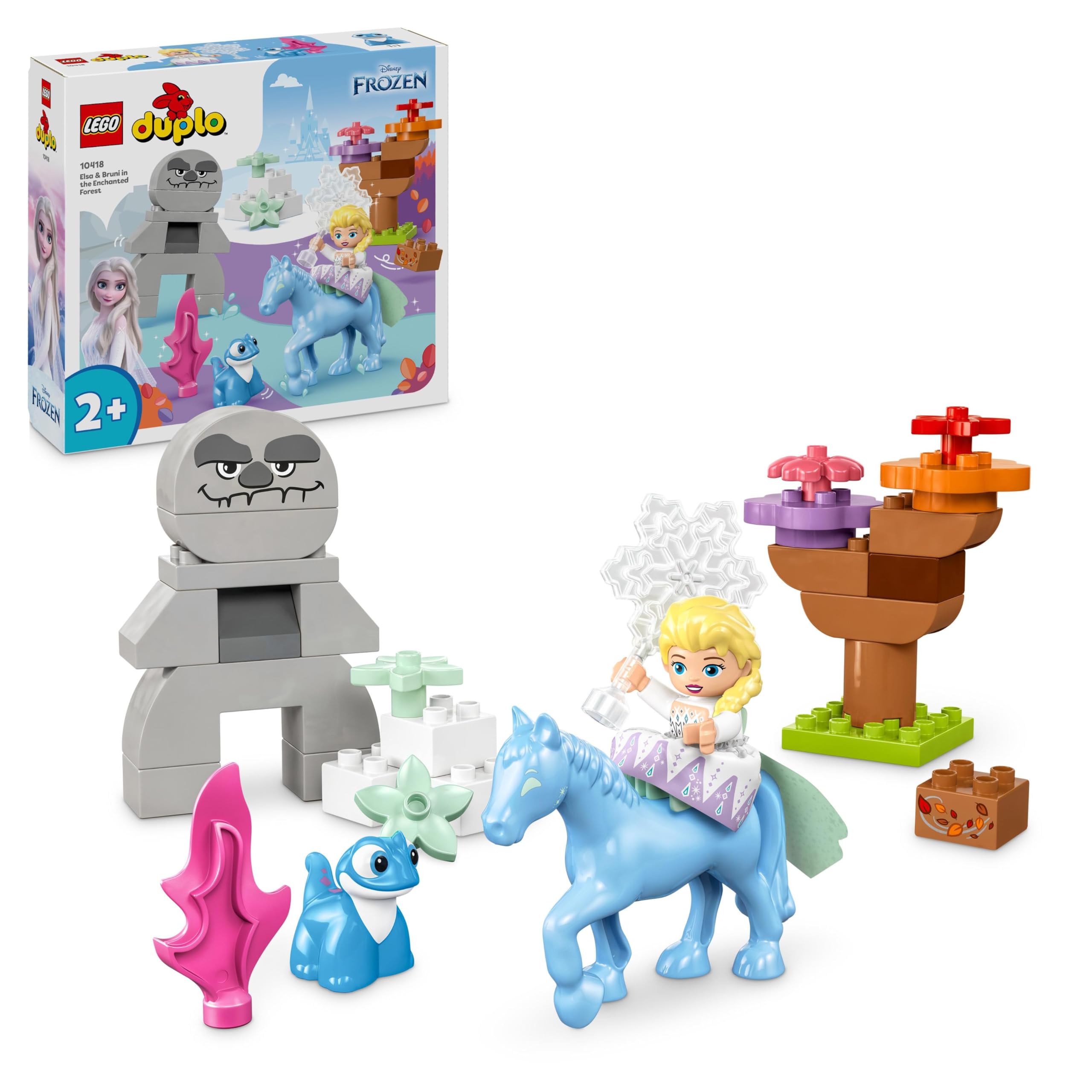 Lego Duplo Disney Elsa E Bruni Nella Foresta Incantata - Gioco Didattico Di Frozen 2 Per Bambini E Bambine Da 2 Anni - Con 4 Personaggi Tra Cui La Mini Bambola Di Elsa - Regalo Di Compleanno - 10418-image