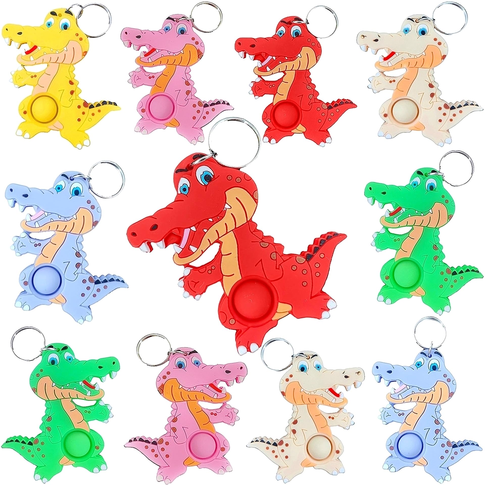 PSDFH 24 Packs Bulk Mini Crocodile fidgets Toys for Kids Children Classroom Students Gift Prize from Teacher,Crocodile Animal Birthday Party Favors