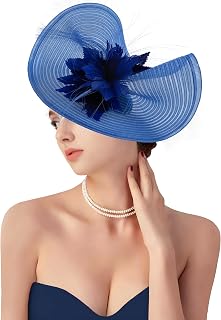 Derby Fascinator Hats for Women Vintage Church Hats Wedding Tea Party Hair Accessories