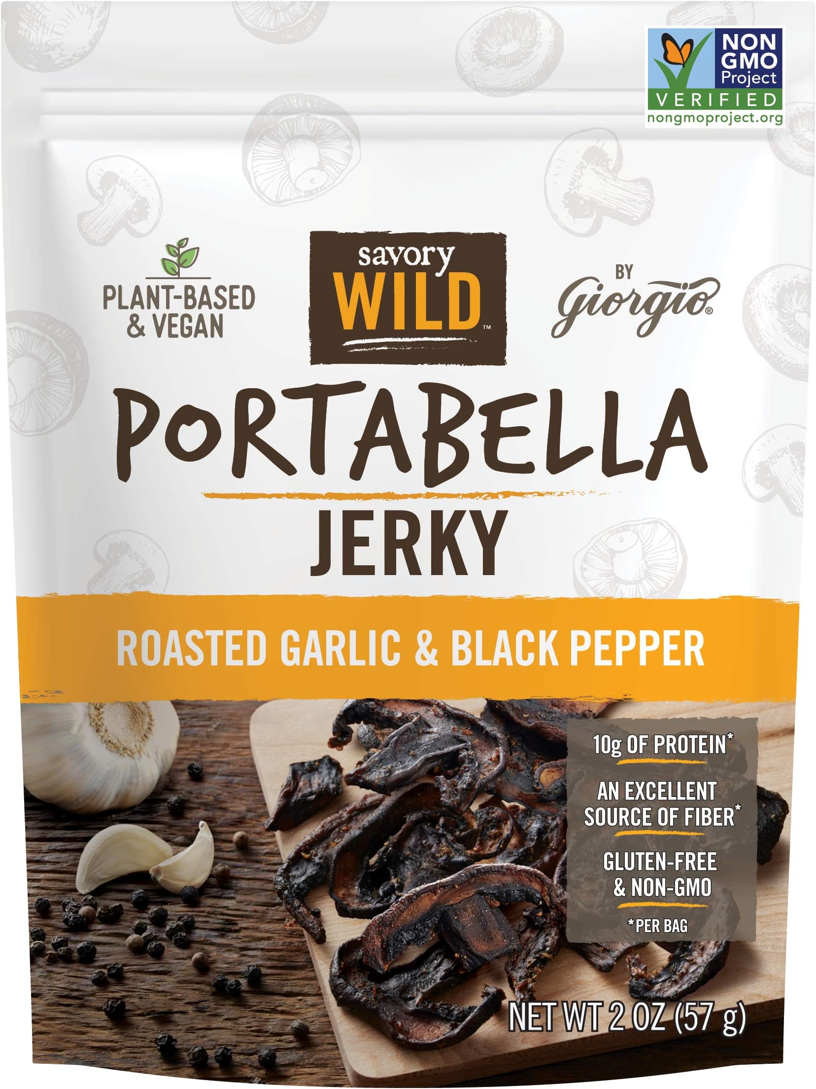 Pan's Mushroom Jerky, Organic, Vegan Snacks, Mushrooms