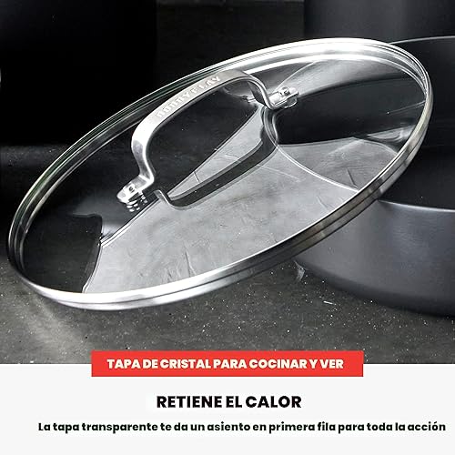 Miniatura 9 de GreenPan x Bobby Flay - Juego de utensilios de cocina anodizados duros antiadherentes, 10 piezas, ollas y sartenes de cerámica sin PFAS, apto