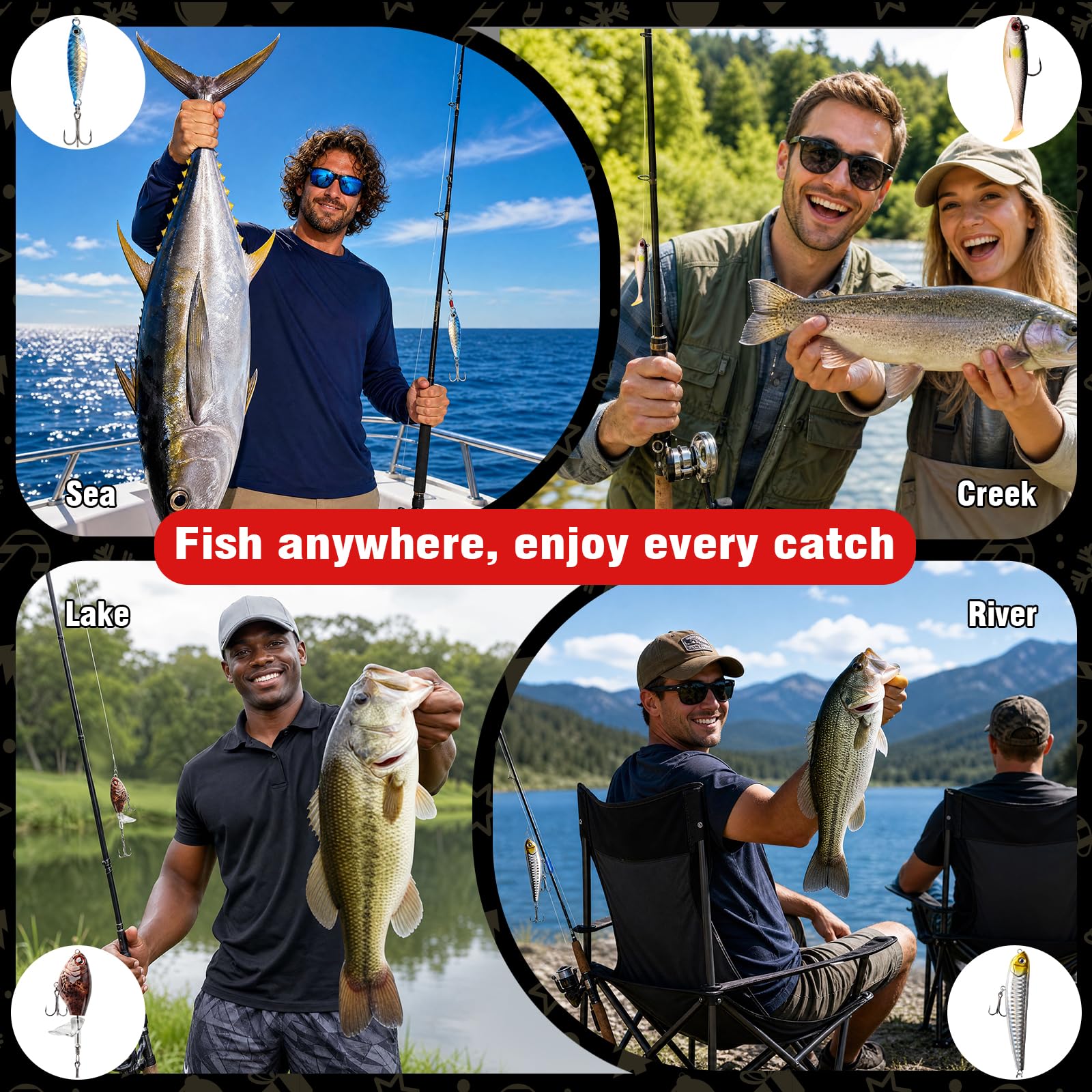 Fishing Lure Advent Calendar - 24 Lures! -6 Fishing Lure Advent Calendar - 24 Lures! -6