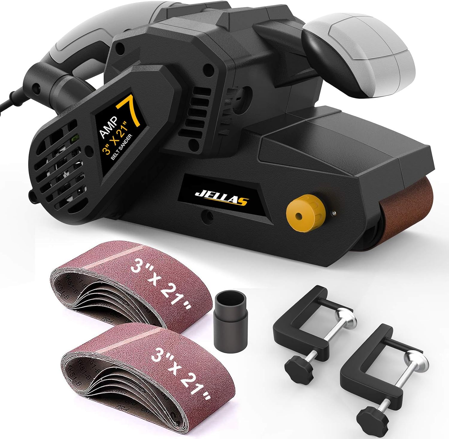Jellas 3 × 21-Inch Belt Sander with Dust Bag