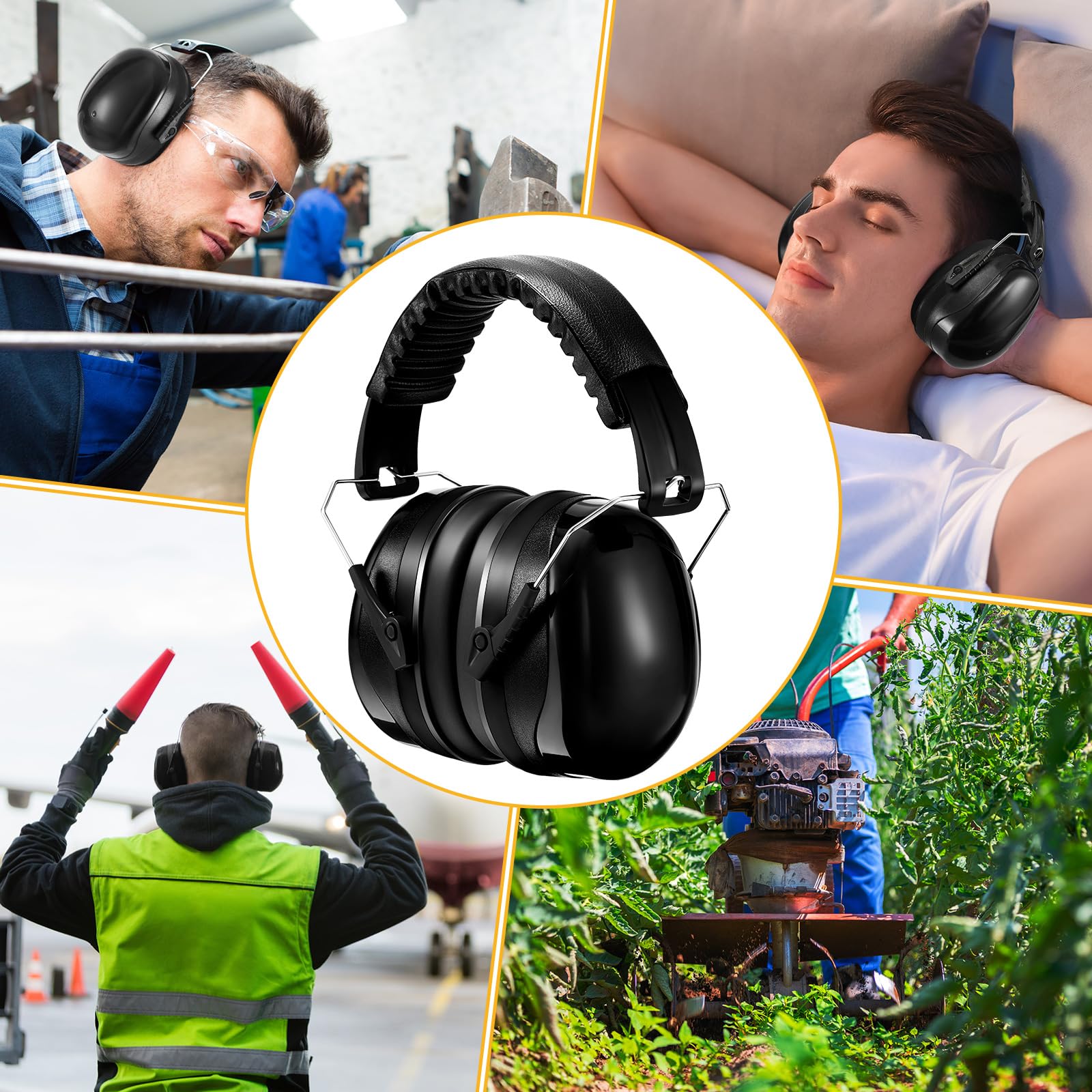 TrelaCo Juego de 18 protectores auditivos para campo de tiro que incluye protección auditiva para campo de tiro, orejeras reductoras, auriculares Nrr 36 db, gafas de seguridad para pistola, tapones