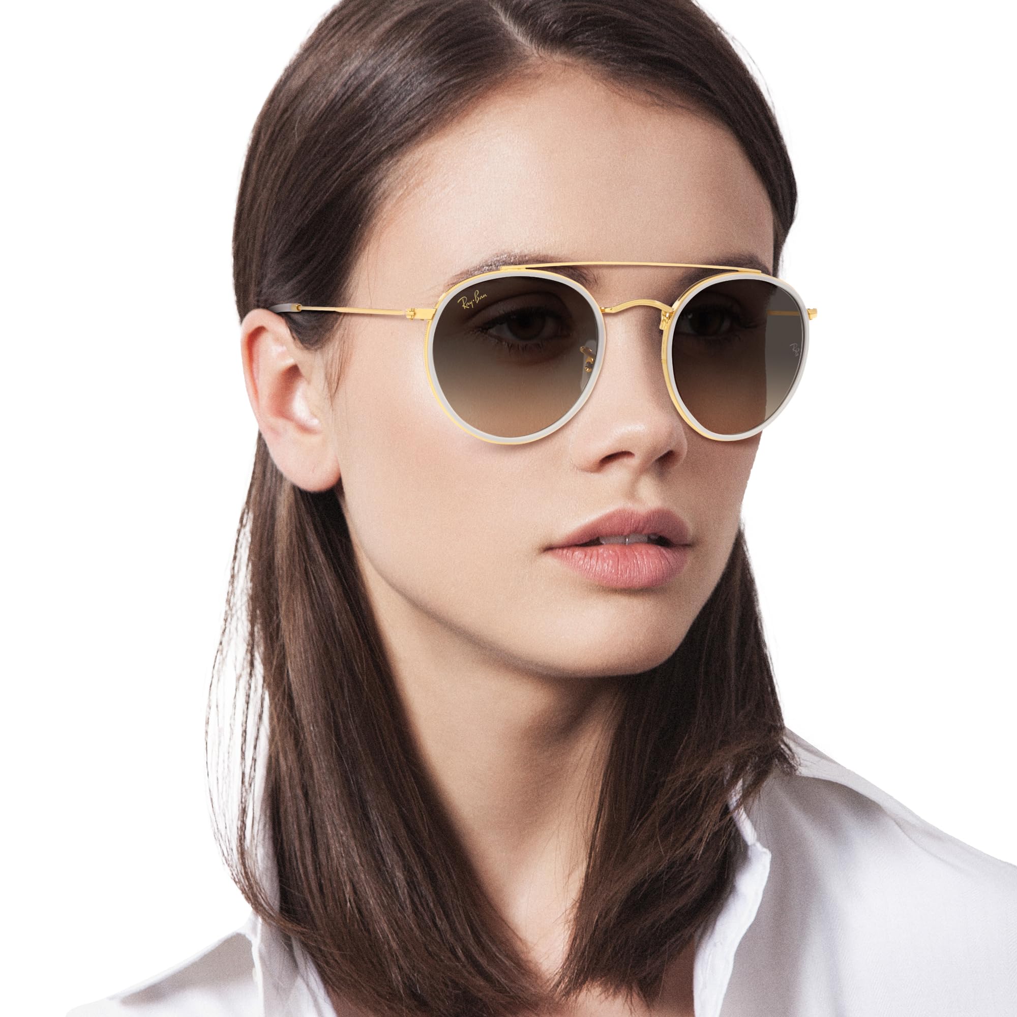 Ray-Ban Double BRIDGE RB 3647N Legend Gold/Grey Shaded 51/22/145 okulary przeciwsłoneczne unisex, Legend Gold, 51 mm
