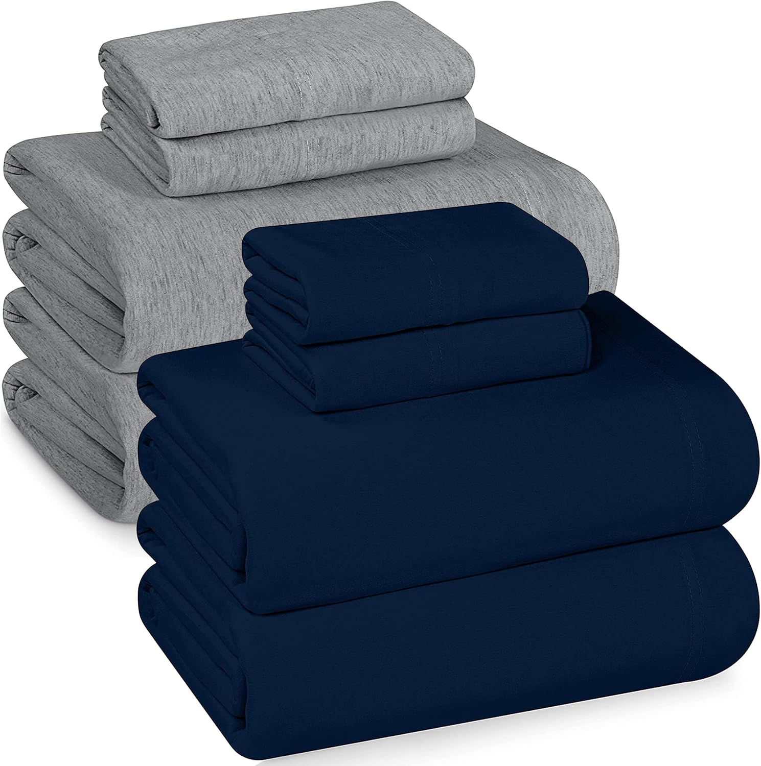 Utopia Bedding Jersey Bed Sheets Set Queen (Pack of 8