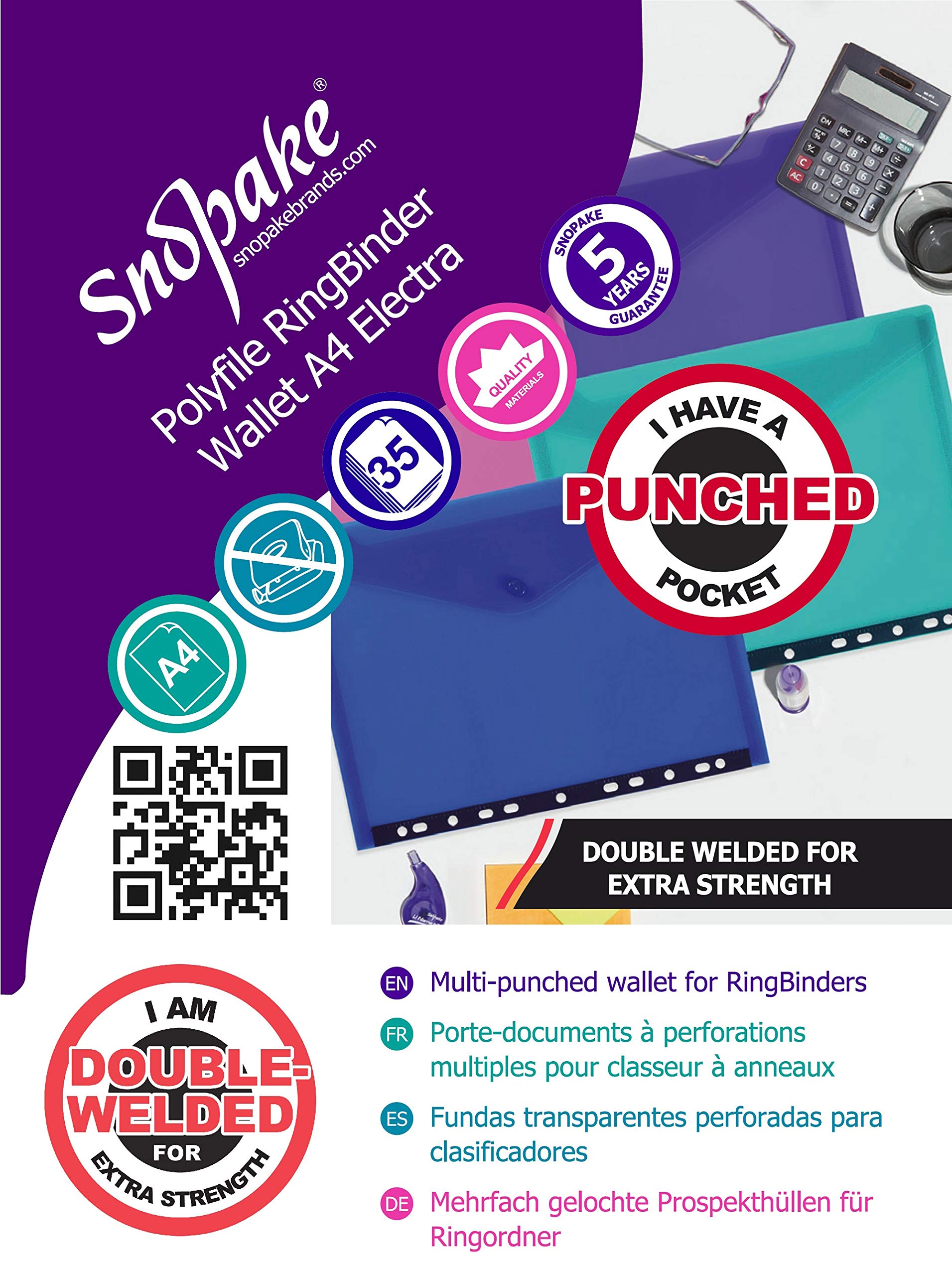 Snopake 15716 Triple View, Formato A4, 2 Anelli 15 - Foto 5