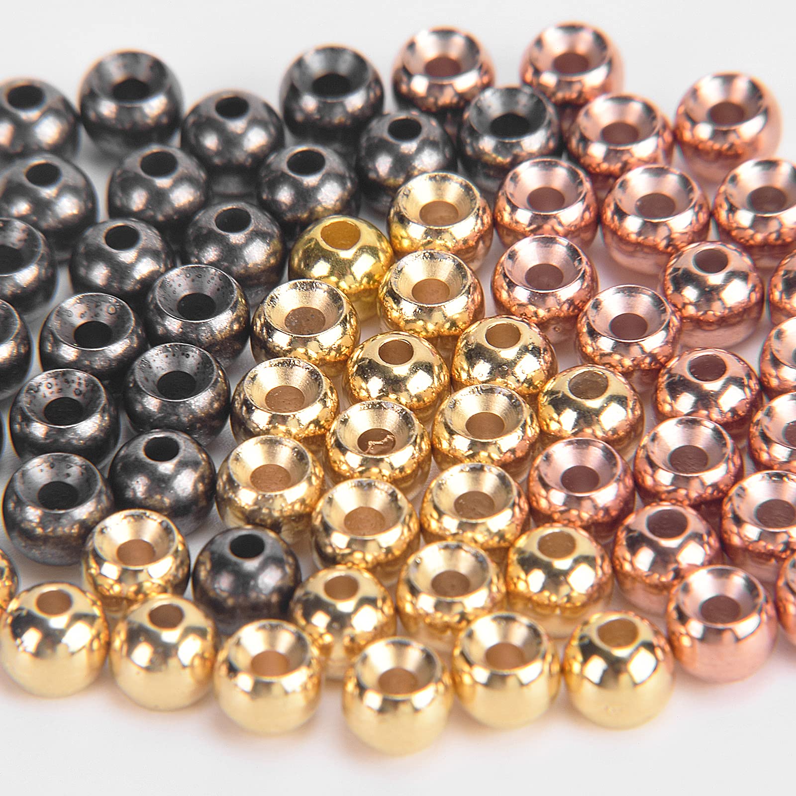 Cyclops Tungsten Bead Head Eyes For Fly Tying Nymph Head Ball Beads 25 Pieces Gold 7 64 2 8mm
