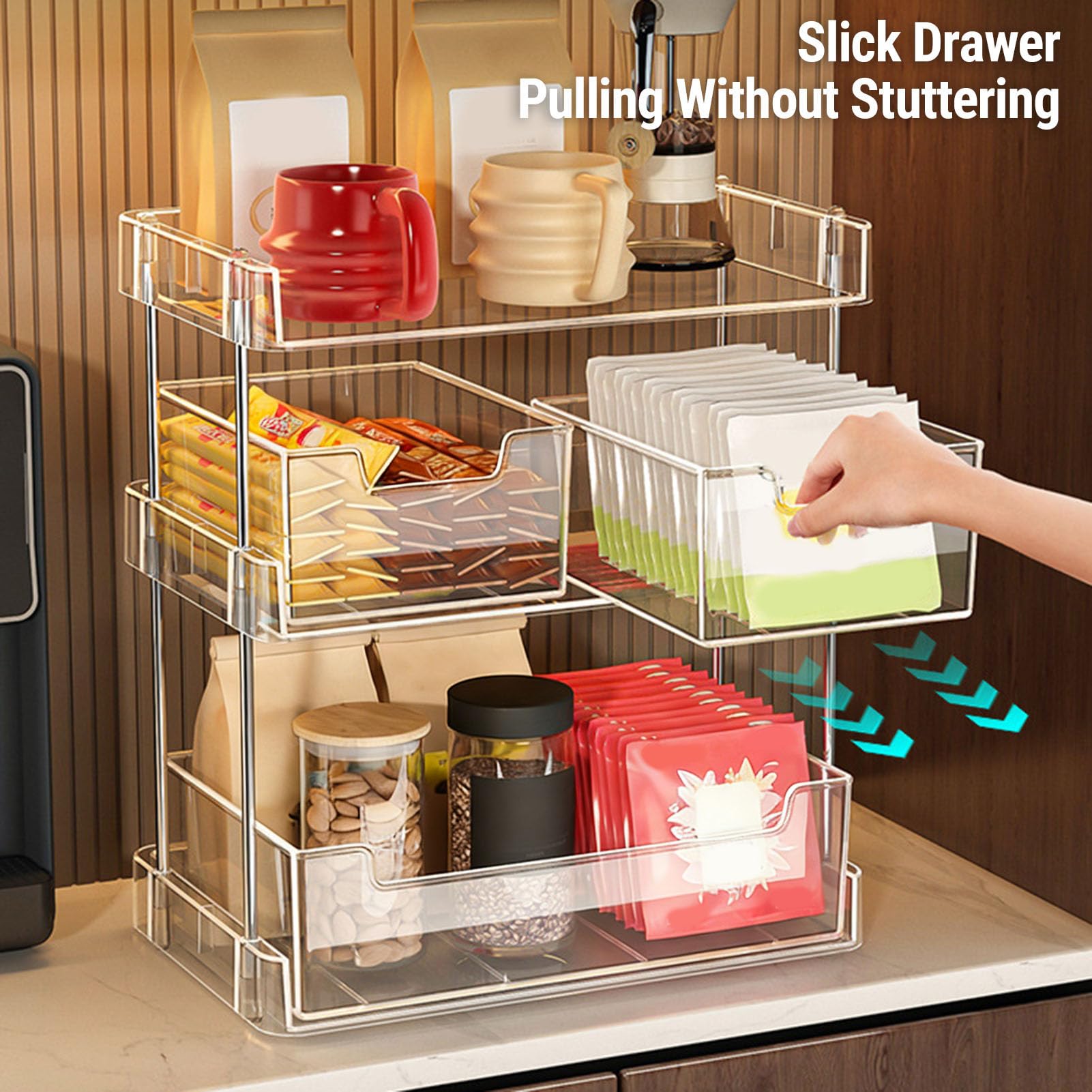 Tonysa Organizer na herbatę z 3-piętrowym Designem, Tea Bag Storage, for