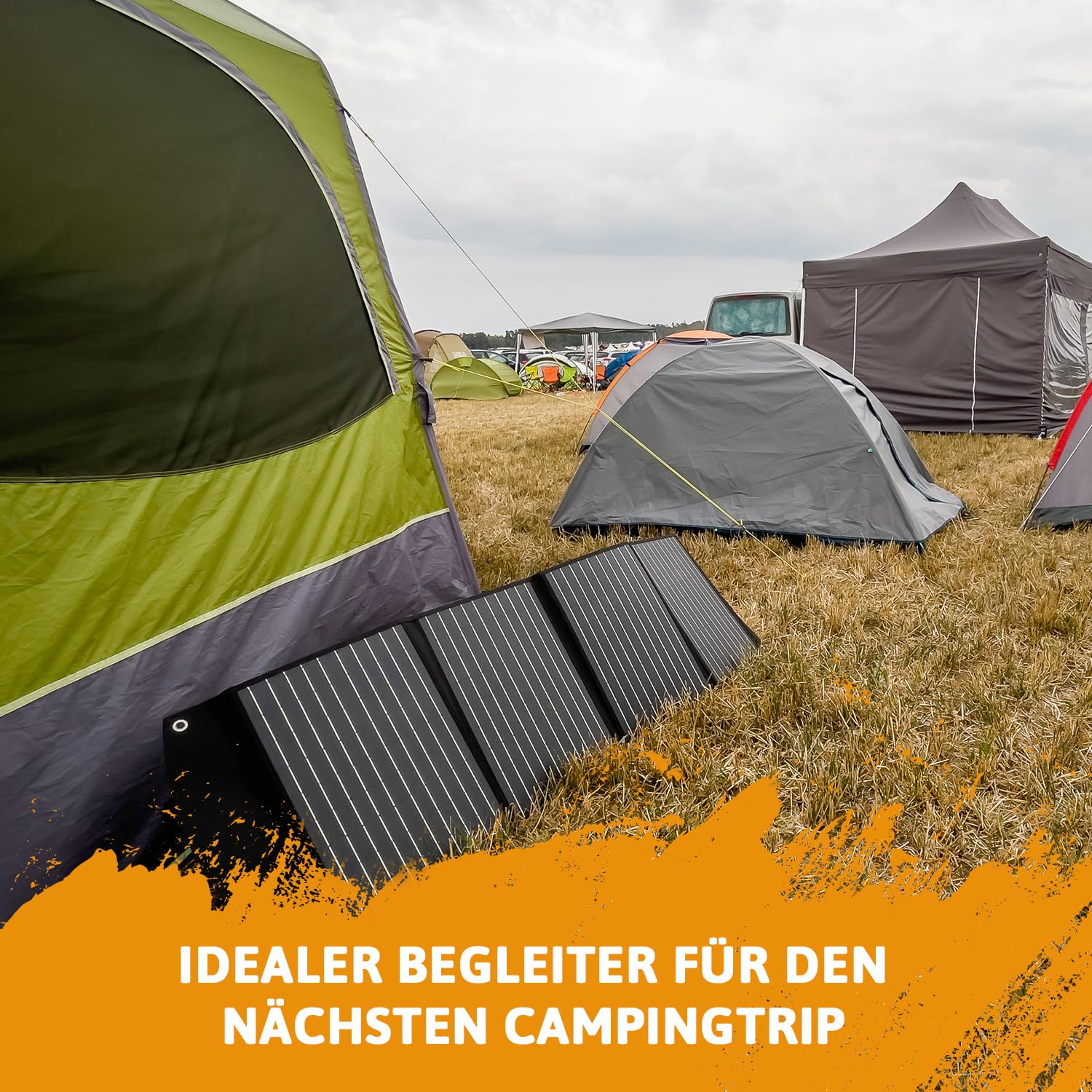 Cross Tools Solarbox 120 Składany Panel Słoneczny 120 W (W Zestawie 5 M Kabel Solarny/Usb-C/Usb 3.0, Panel Słoneczny Na Kemping, Festiwal, Do Kampera, Odporny Na Deszcz