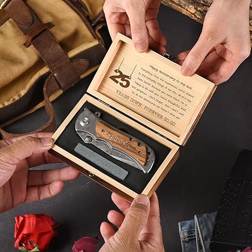 Miniatura 5 de GiveGreatGift Regalos de aniversario de 25 años para hombres, 25 aniversario de boda para marido, regalos de matrimonio de aniversario de plata para