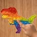 Fidget toys 3d trex pop it bubble wrap sound button