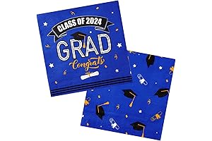 Custom Graduation Napkins 2024 Blue
