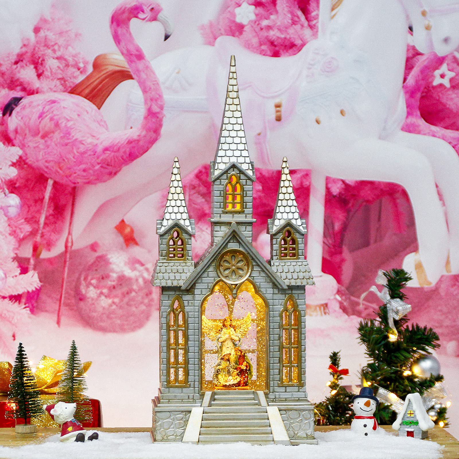 Amazon.co.jp: クリスマス スノードーム キリスト降誕 スノードーム