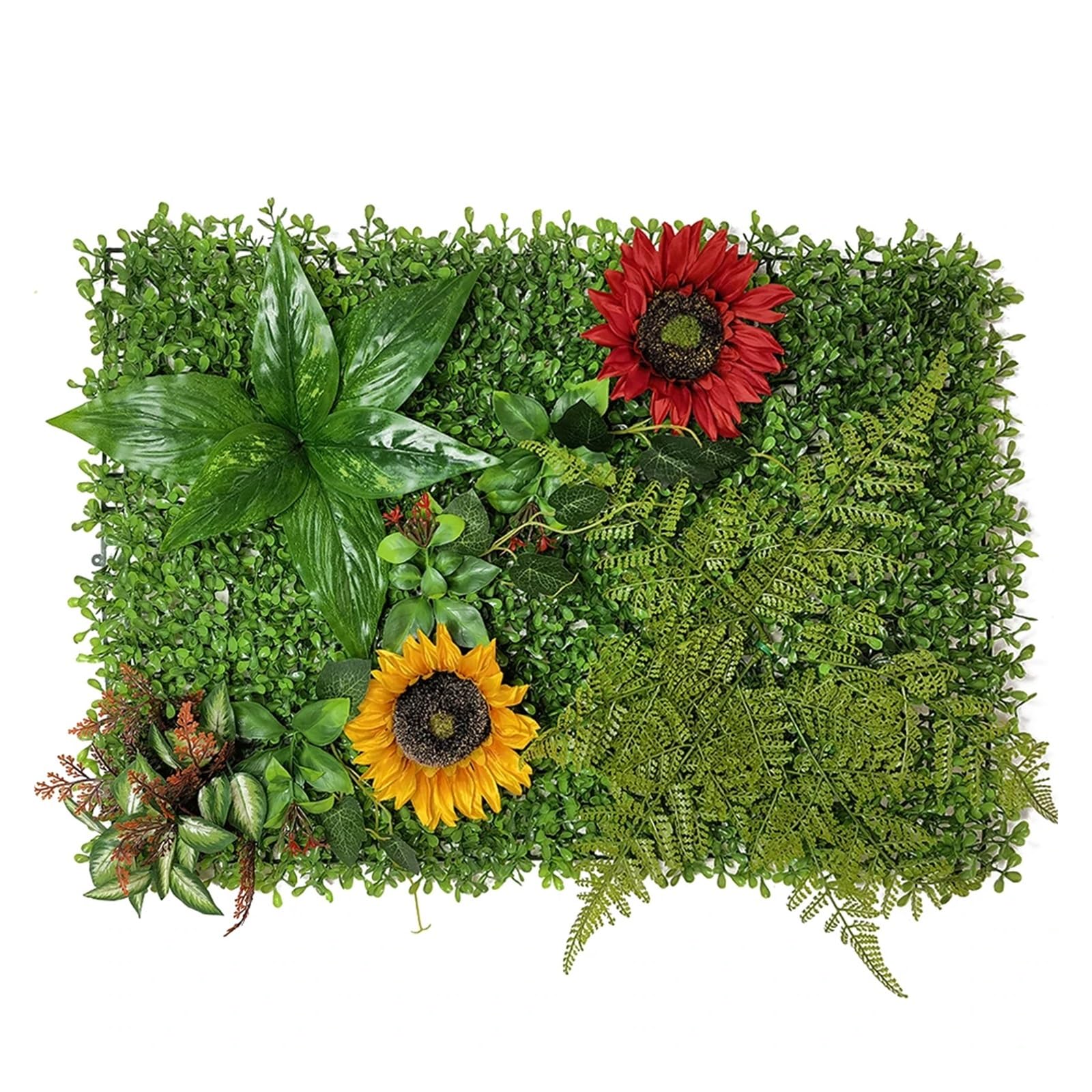 Ckqyydsxiaochen 2 Home Decoration Artificial Plant Lawn Sunflower Wall Leaf Panels Garden Bedroom Window Plantas Artificiales(2)