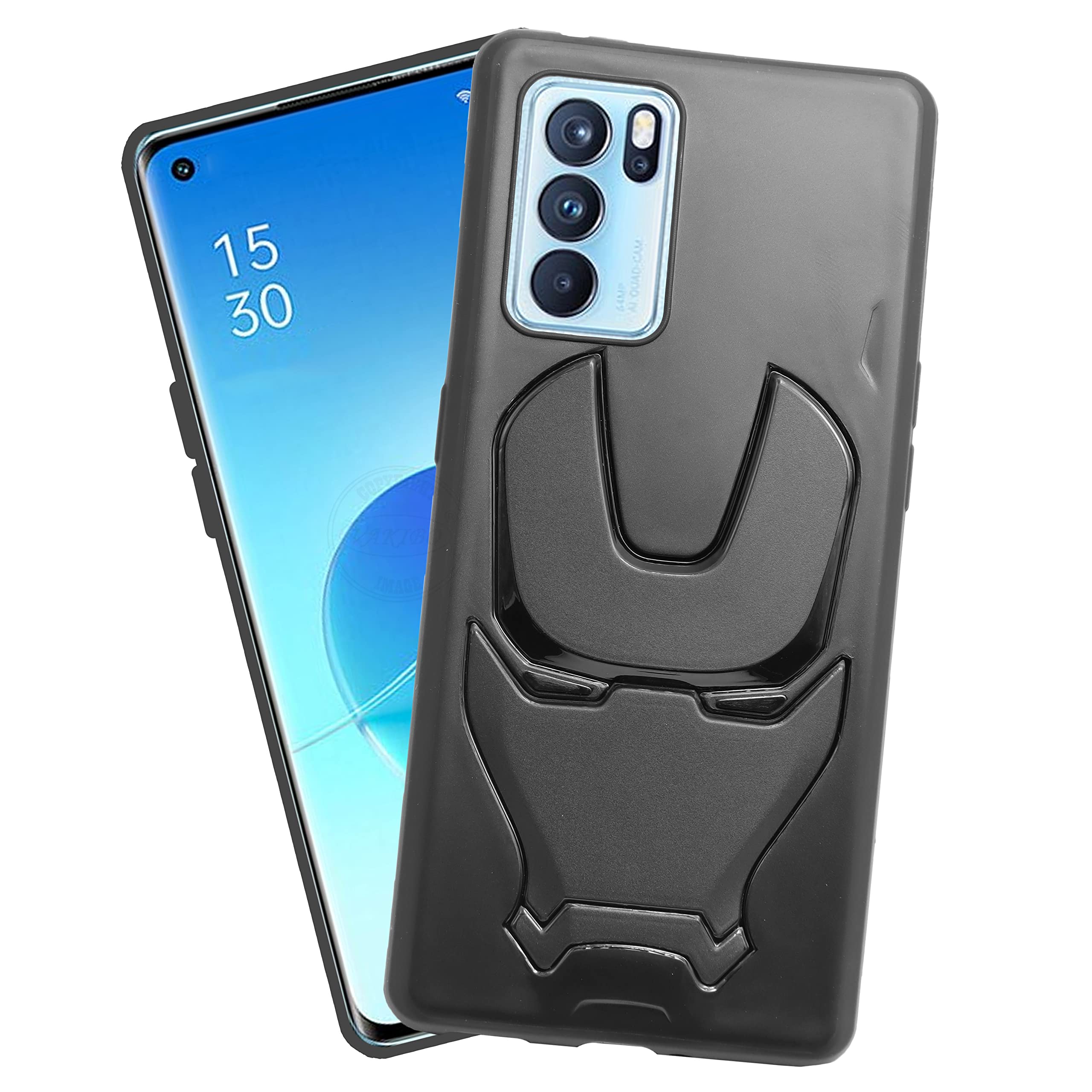 Vakibo 3d Iron Man Avenger Series Black Back Cover Made