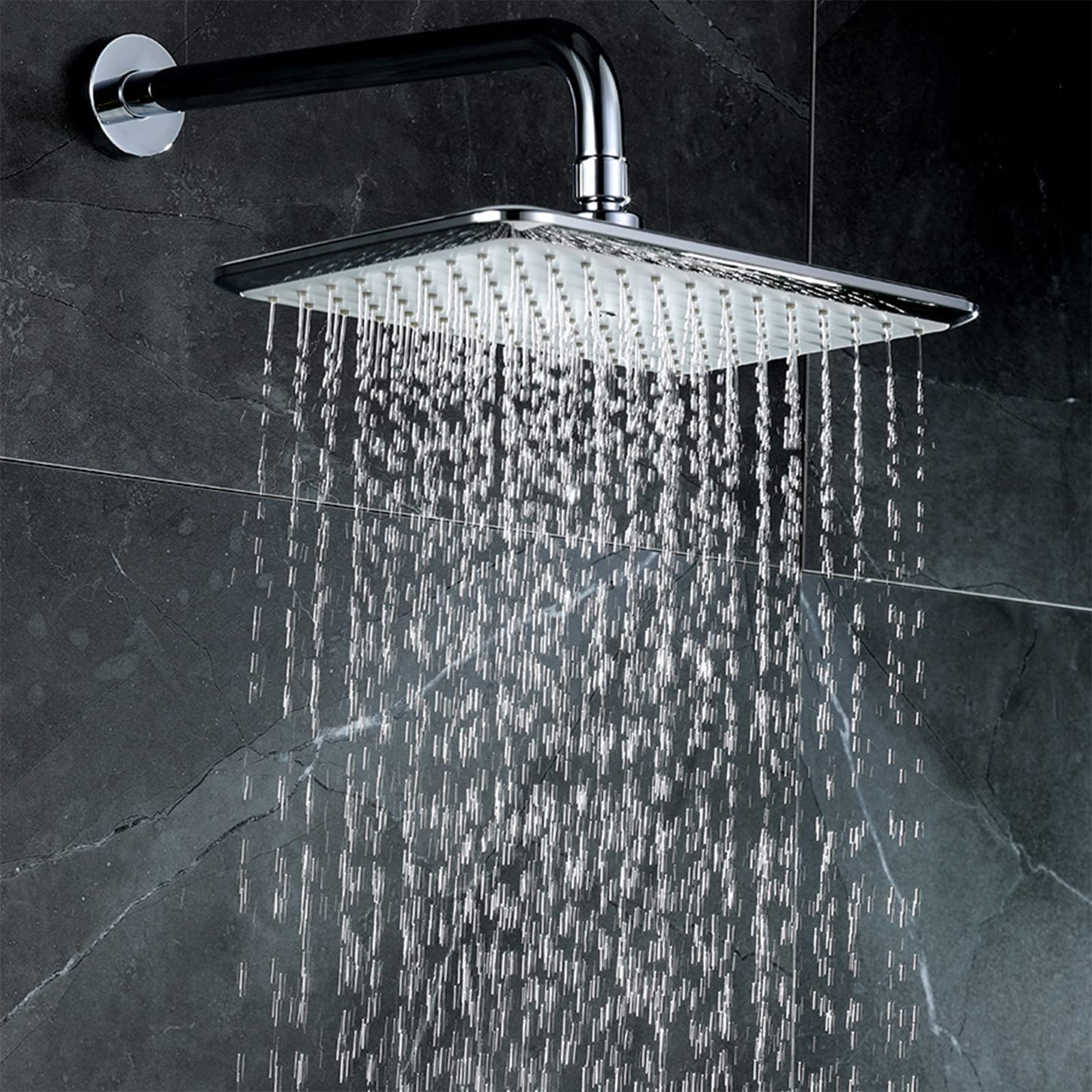 Soffione doccia a pioggia ad alta pressione, grande, in ABS, con getto a cascata, copertura completa del corpo, esperienza doccia regolabile per il massimo relax