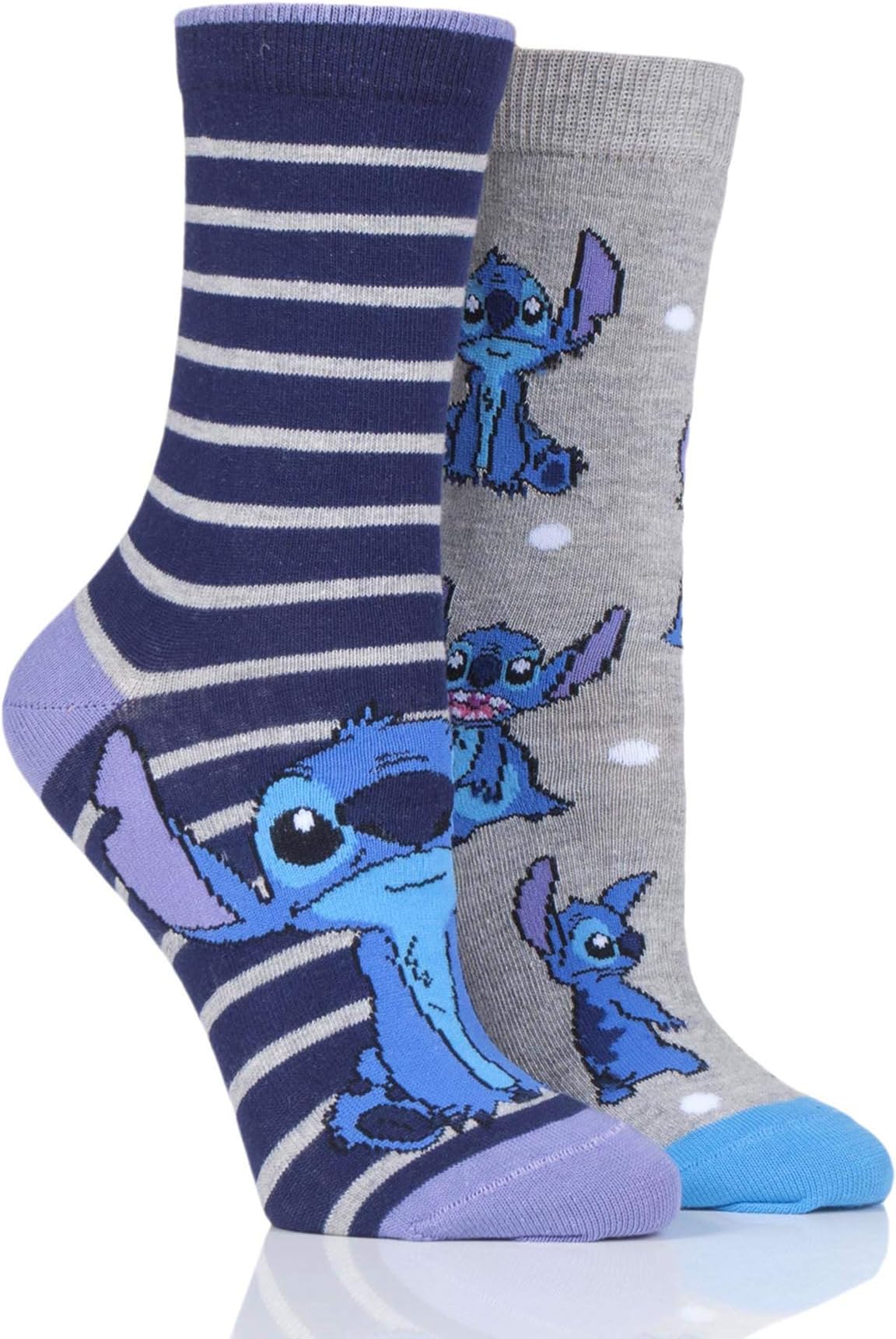 Disney Ladies Lilo Stitch Cotton Socks Pack of 2