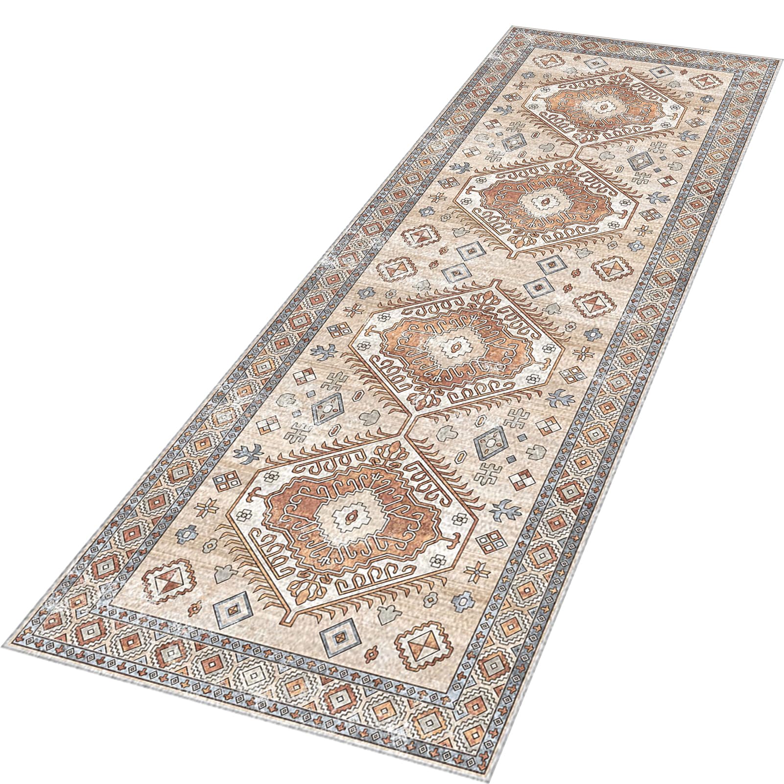 Carpet Runner Rugs for Hallway Non Slip Hall Runner Machine Washable Kitchen Laundry Room Long Area Rug Door Mat Runner for Hallway Entryway Kitchen Stair Bedroom Living Room Floor Rugs 40 x 150 cm