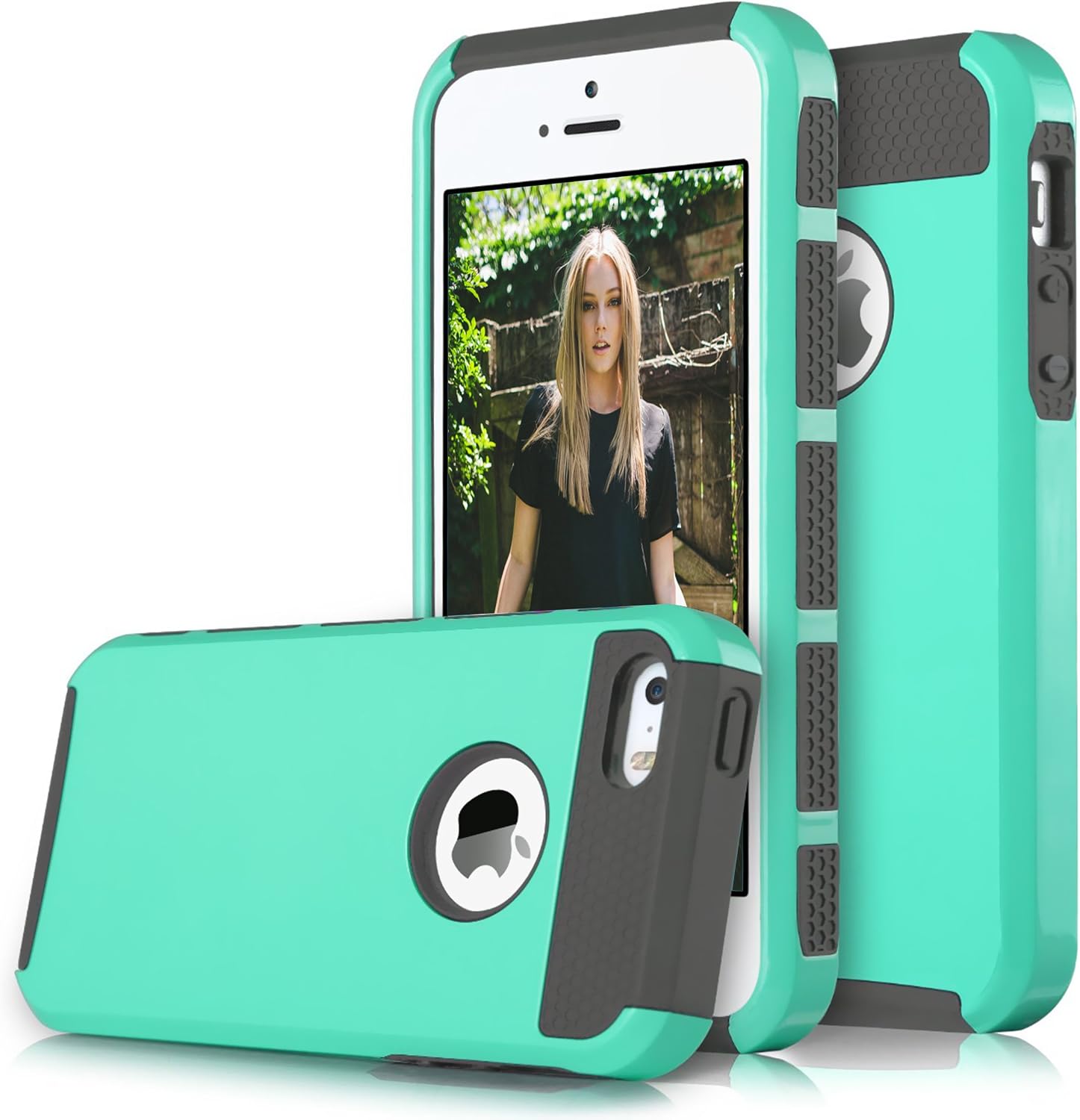 iPhone 5s Case,iPhone 5 Case,by Ailun,Soft TPU Bumper&Hard Shell Solid PC Back,Shock-Absorption&Anti-Scratch Hybrid Dual-Layer Slim Cover[Green]