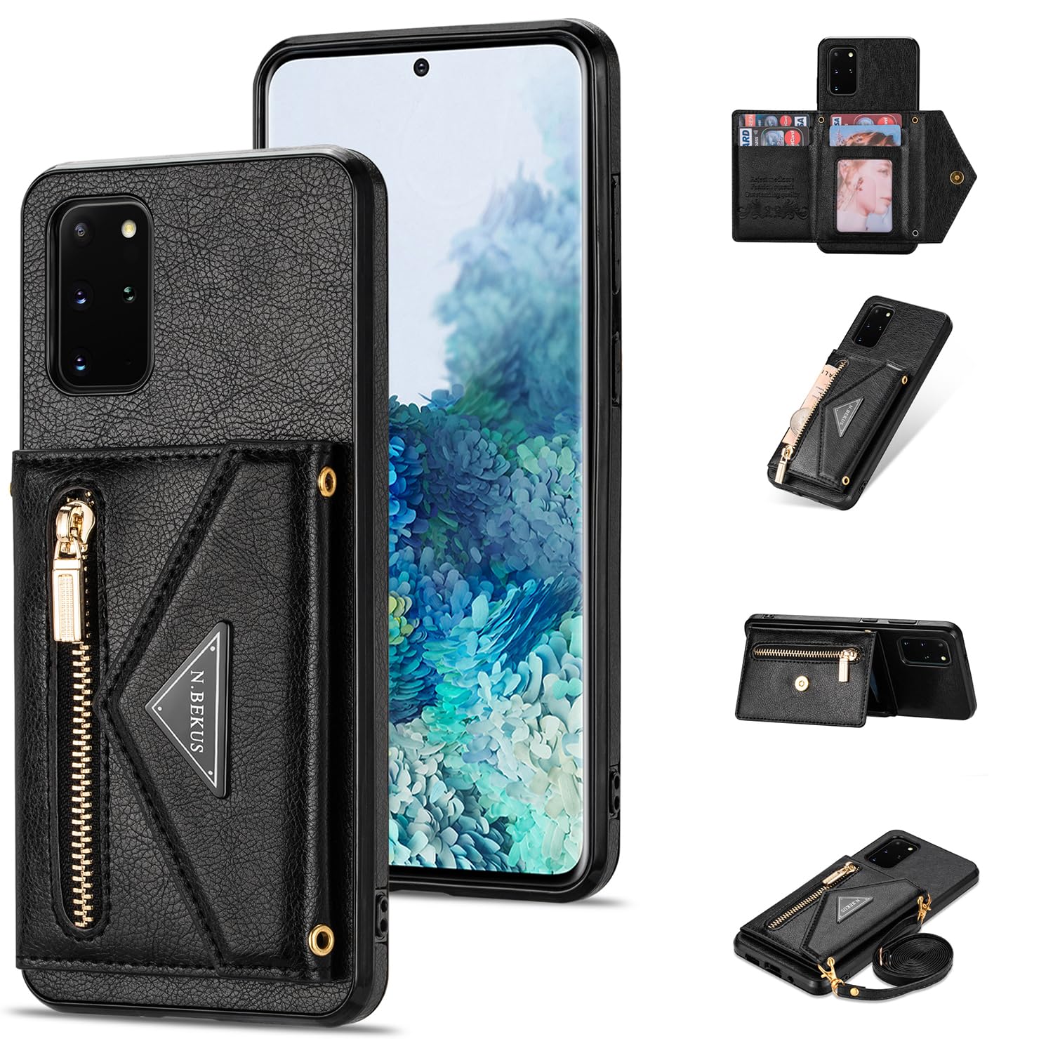 Coque iPhone 15 Pro Max étui portefeuille cuir antichoc - 8