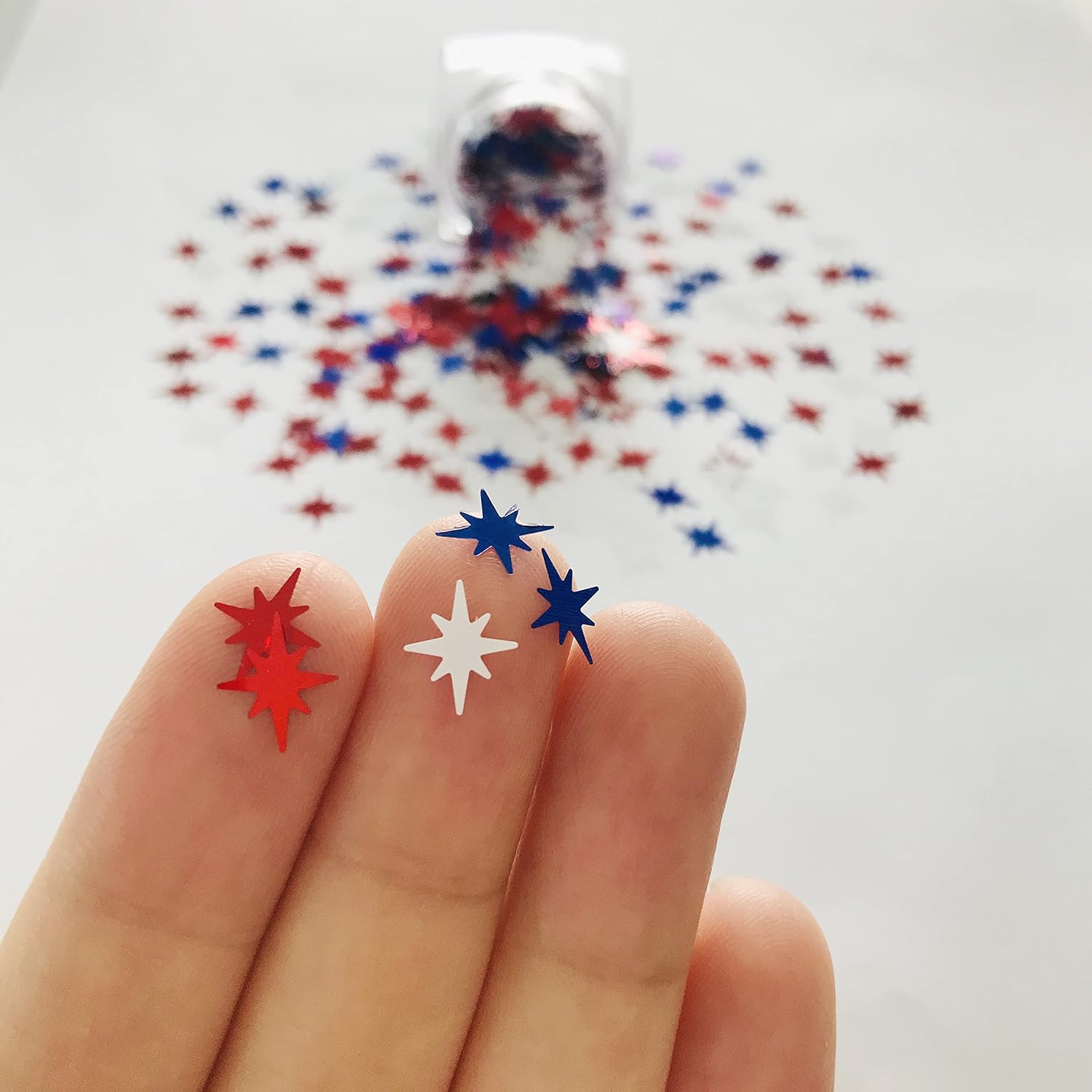10 Grams/Pack - National Flag RBW Color Elements Mixes US Flag Series Shape Glitter - Festival Rave Beauty Makeup Face Body Nail Art Tumbler Decoration NA07