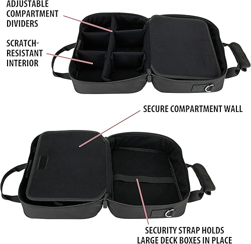 Miniatura 5 de USA Gear Bolsa de almacenamiento para cartas compatible con juegos de cartas TCG y CCG, bolsa protectora de tarjetas con correa acolchada para el