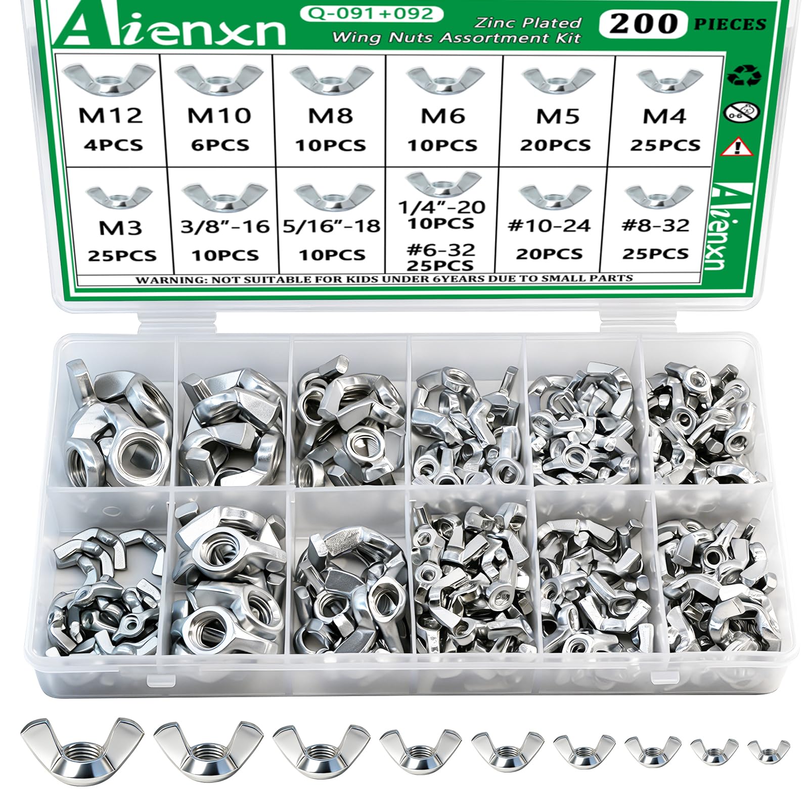 Wing Nut Assortment Kit - 40PCS -13