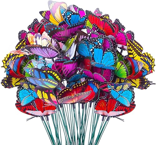 VGOODALL - Juego de 50 estacas luminosas de mariposa y de libĂ©lula adorno de jardĂn impermeable para decorar interior y exterior de hogar patios VGOODALL - Juego de 50 estacas luminosas de mariposa y de libĂ©lula adorno de jardĂn impermeable para decorar interior y exterior de hogar patios