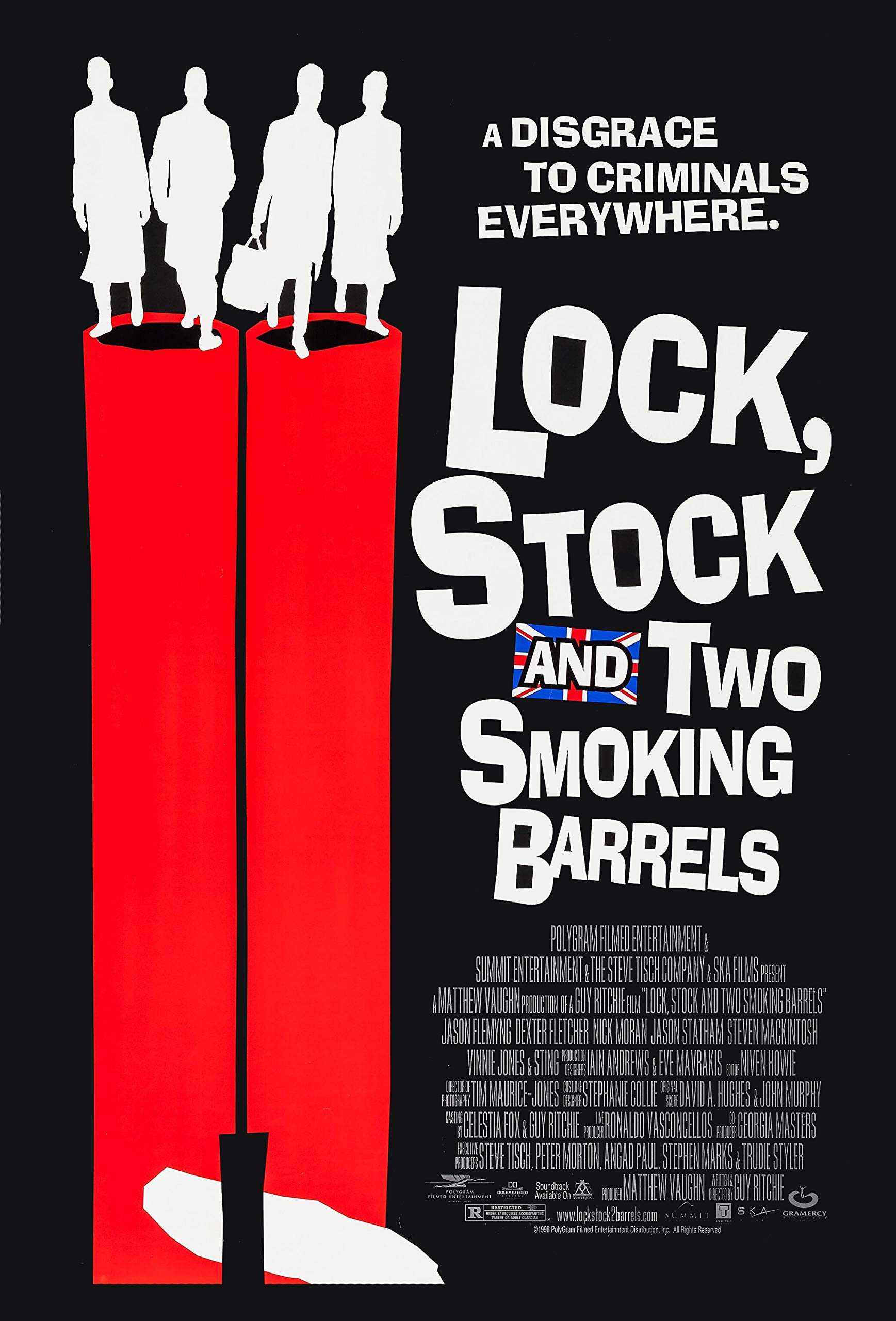 Rpw¨ Roystone Print Works Multicoloured Lockstock And Two Smoking Barrels Vintage A3 Movie Poster Art Print
