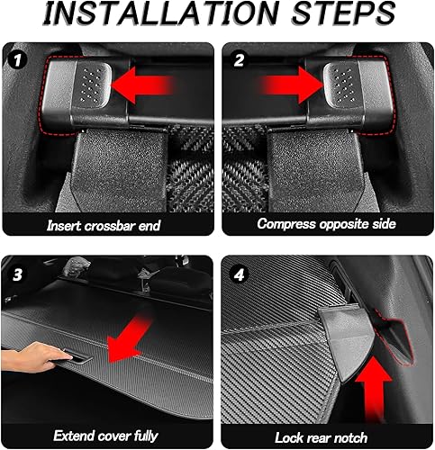 Miniatura 6 de Sze Cargo Cover for Toyota RAV4 2020-2023 Retractable Trunk Cover Black Luggage Security Shield Shade for Toyota RAV4 Accessories Waterproof-New