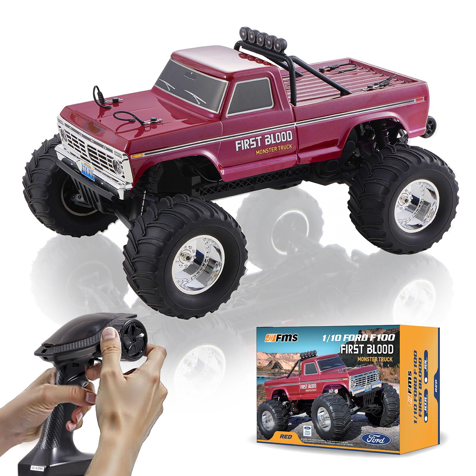 BEEZRC FMS RC Rruck 1 10 Ford F100 Officially Licensed Monster Truck 2WD High Speed Off-Road RC Rock