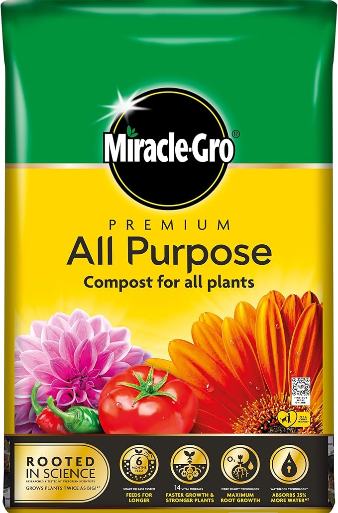 10L Miracle Gro Premium Compost, Peat Free, MultiPurpose Fertilisers