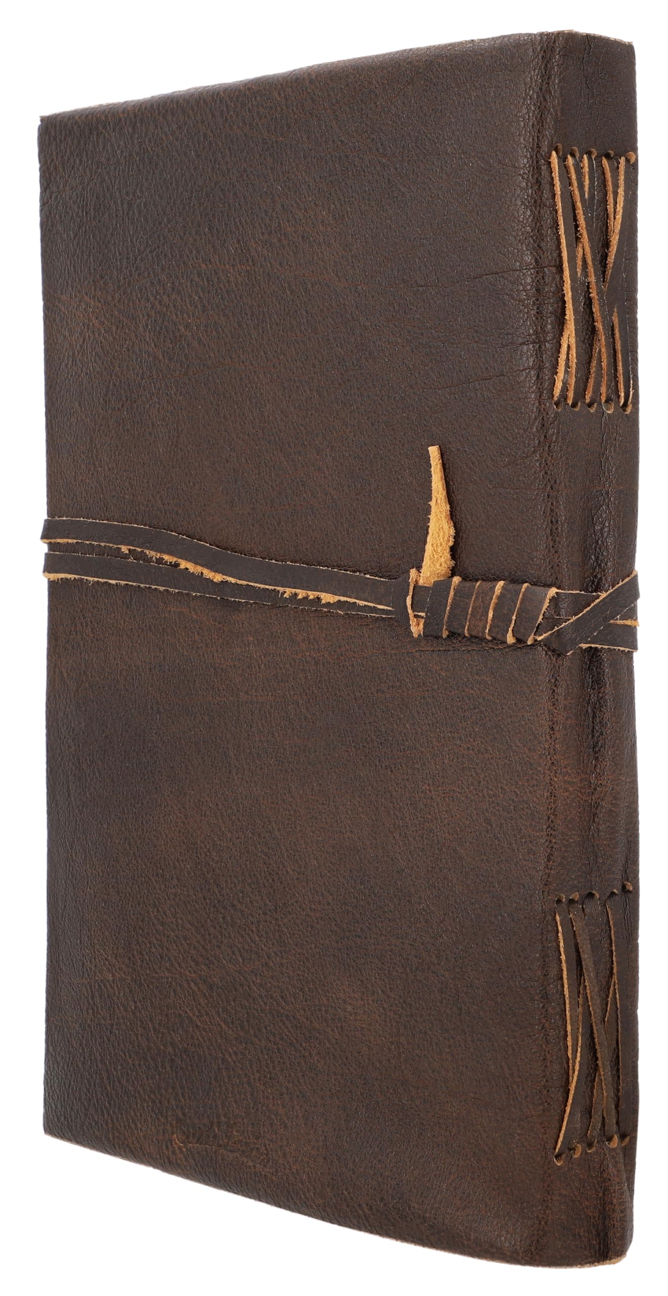 Gusti Buch Leder - Bella Damen und Herren Buch Skizzenbuch Gästebuch DIN A4 Braun Leder
