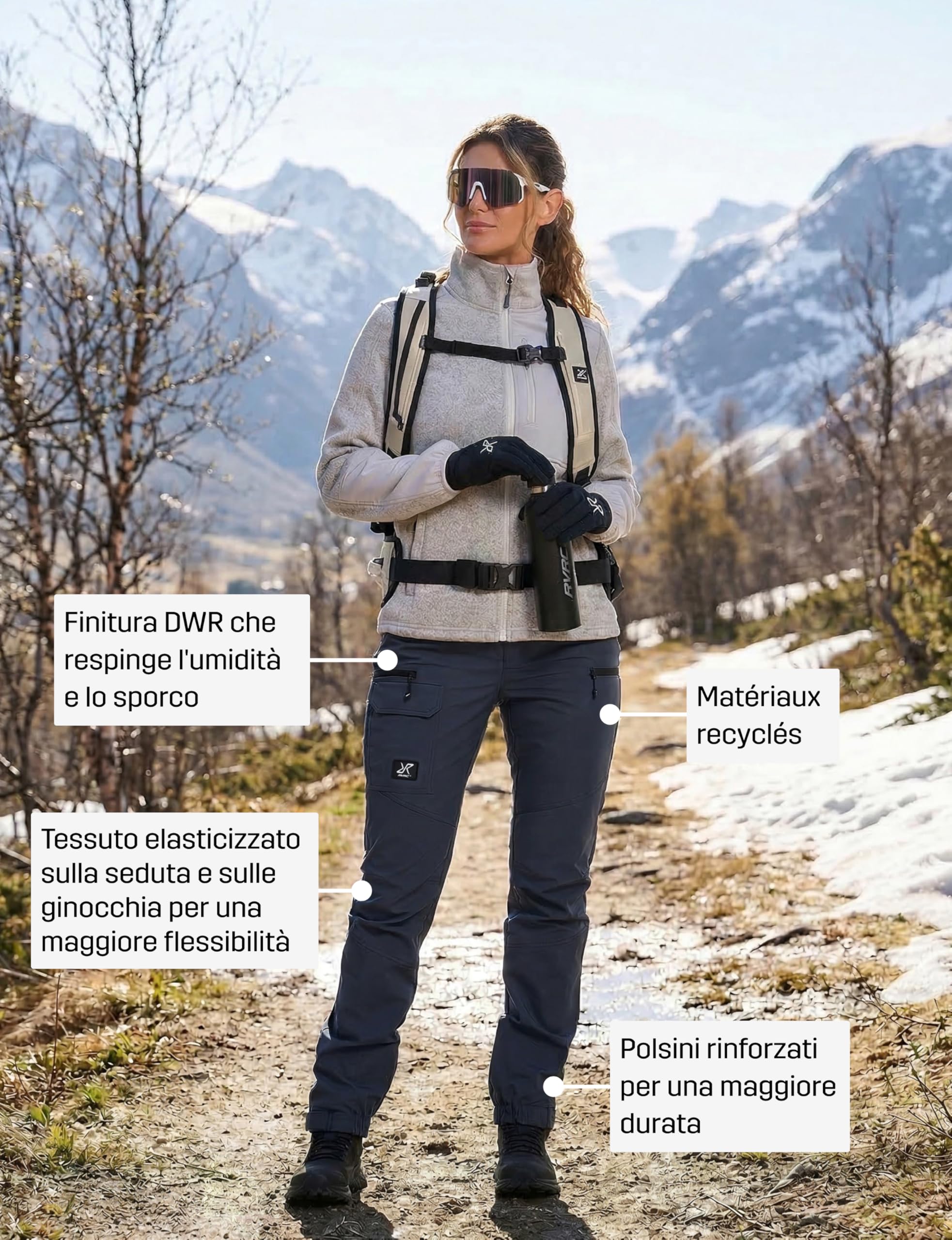 RevolutionRace Nordwand Pantaloni Outdoor da Donna, Pantaloni per L'escursionismo e Attivitá all'Aria Aperta. Pantaloni da Trekking e da Lavaro, Robusti e Resistenti da Donna