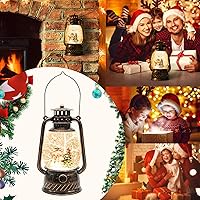 Vista 70 de Linterna musical de globo de nieve de Navidad, linterna giratoria brillante de 12 pulgadas con temporizador de 6 horas, alimentado por USB