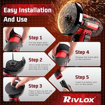 Cordless Angle Grinder Kit, 3-inch Mini Angle Grinder Tool