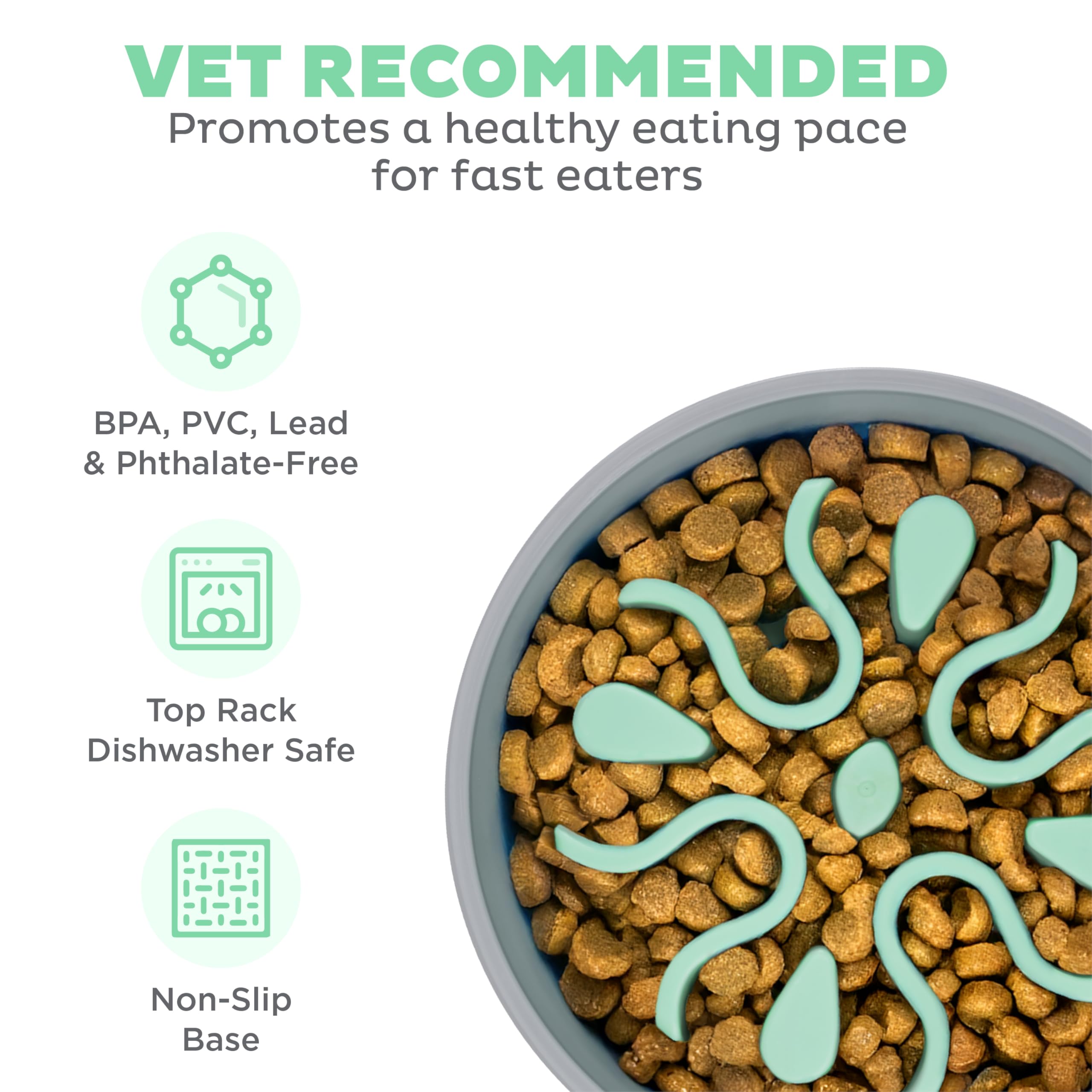 Outward Hound Fun Feeder Wobble Slo Bowl, Slow Feeder Dog Bowl, Wobble Bowl With Slow Feeder Insert, One-Size, Multicolor