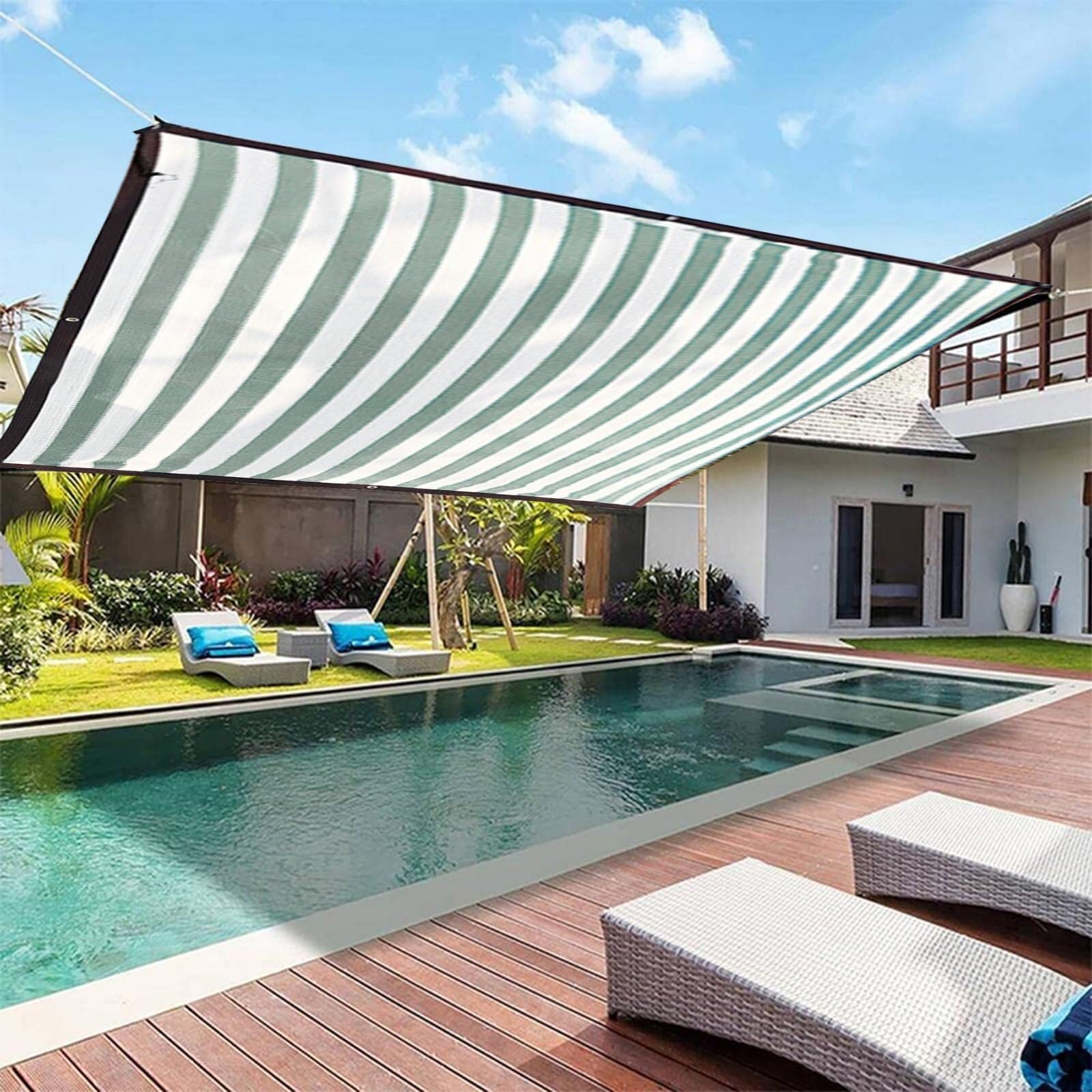 Toldo de alta densidad 2m x 2m impermeable con costuras de alta resistencia UV