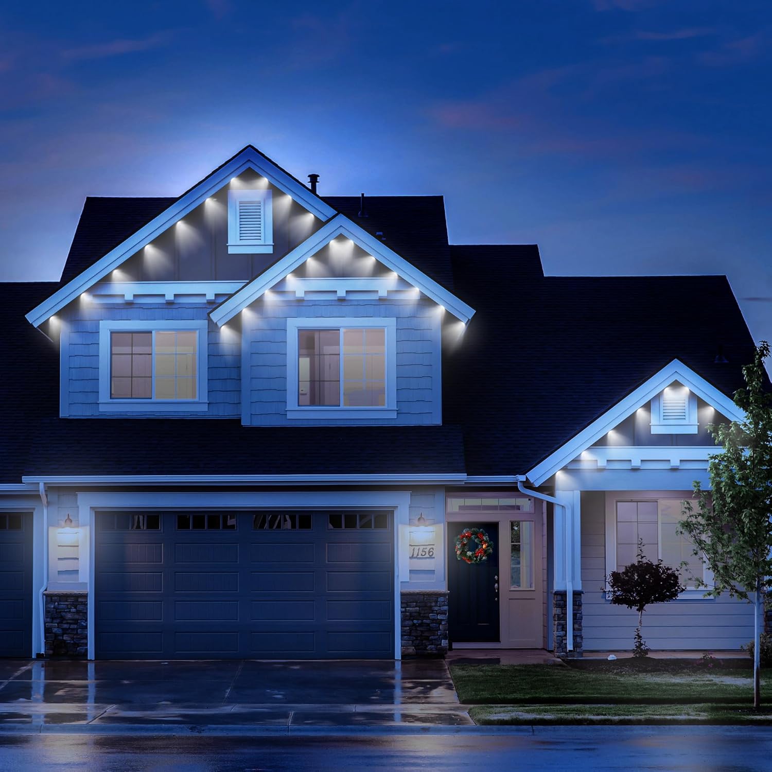 LIFX Permanent Outdoor Eave Lights, 50ft Smart RGB String Light, 30-Zone Color Control, Wi-Fi, App & Voice Control, Weatherproof, Expandable to 200ft, Works with Alexa, Google Asst, LFXSL50-30/LED/BLK