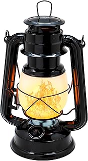 YAKii LED Vintage Flame Lantern Metal Outdoor Hanging Lantern with Danci...