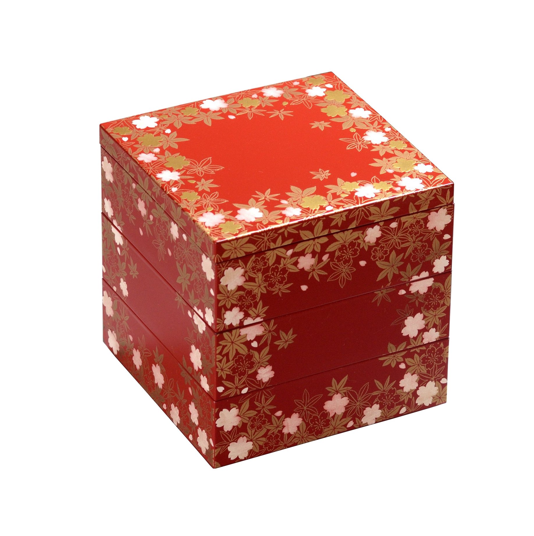 漆器重箱 Amazon｜北市漆器店 敷春秋4.0三段重(朱) KZ2773A｜重箱 オンライン通販