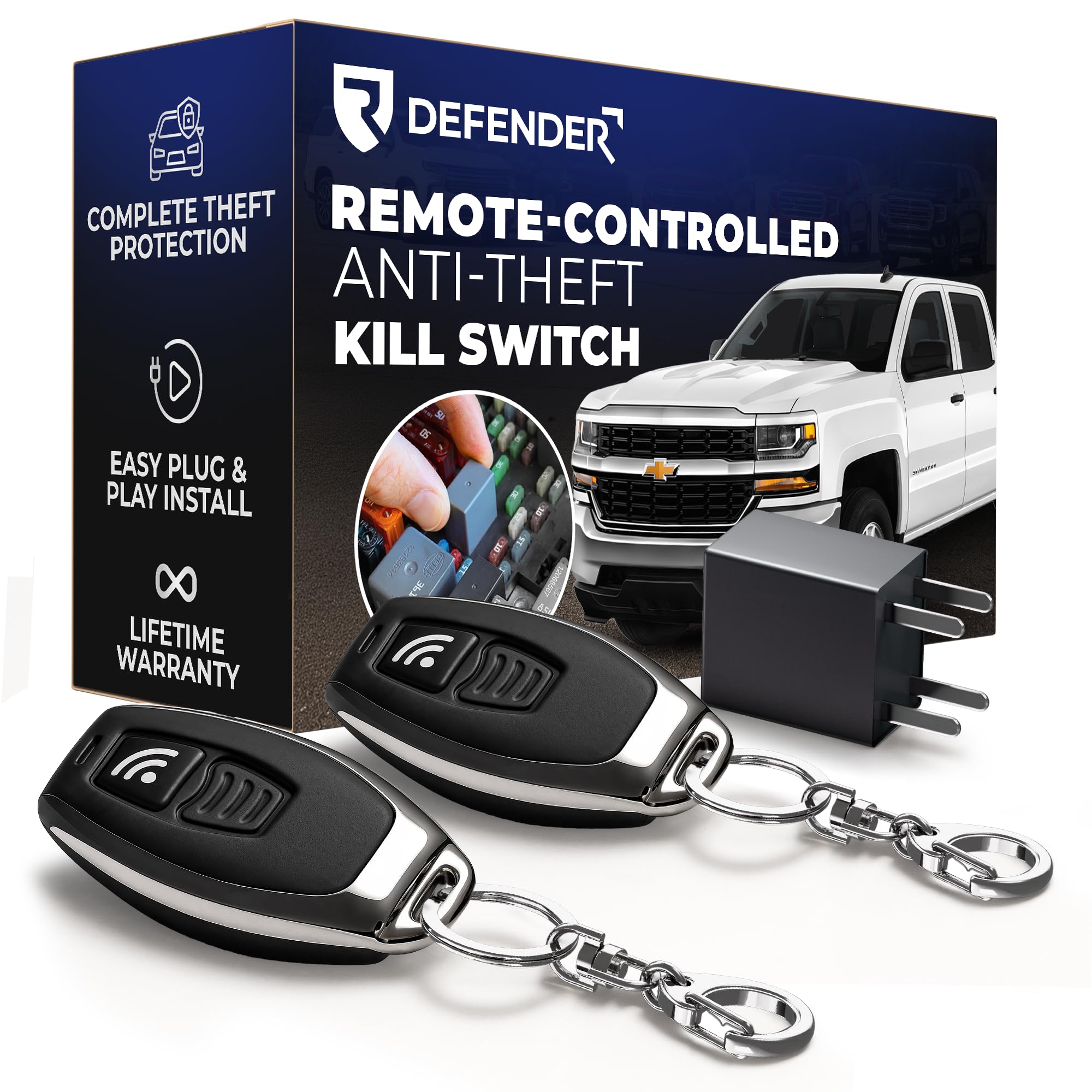 Photo 1 of Defender Anti-Theft Intelligent Kill Switch Immobilizer for GM Trucks ('99-'18) Silverado/Sierra 1500 & 2500/3500, & SUVs ('95-'20) Suburban/Tahoe/Yukon - Remote-Controlled Engine Disabler