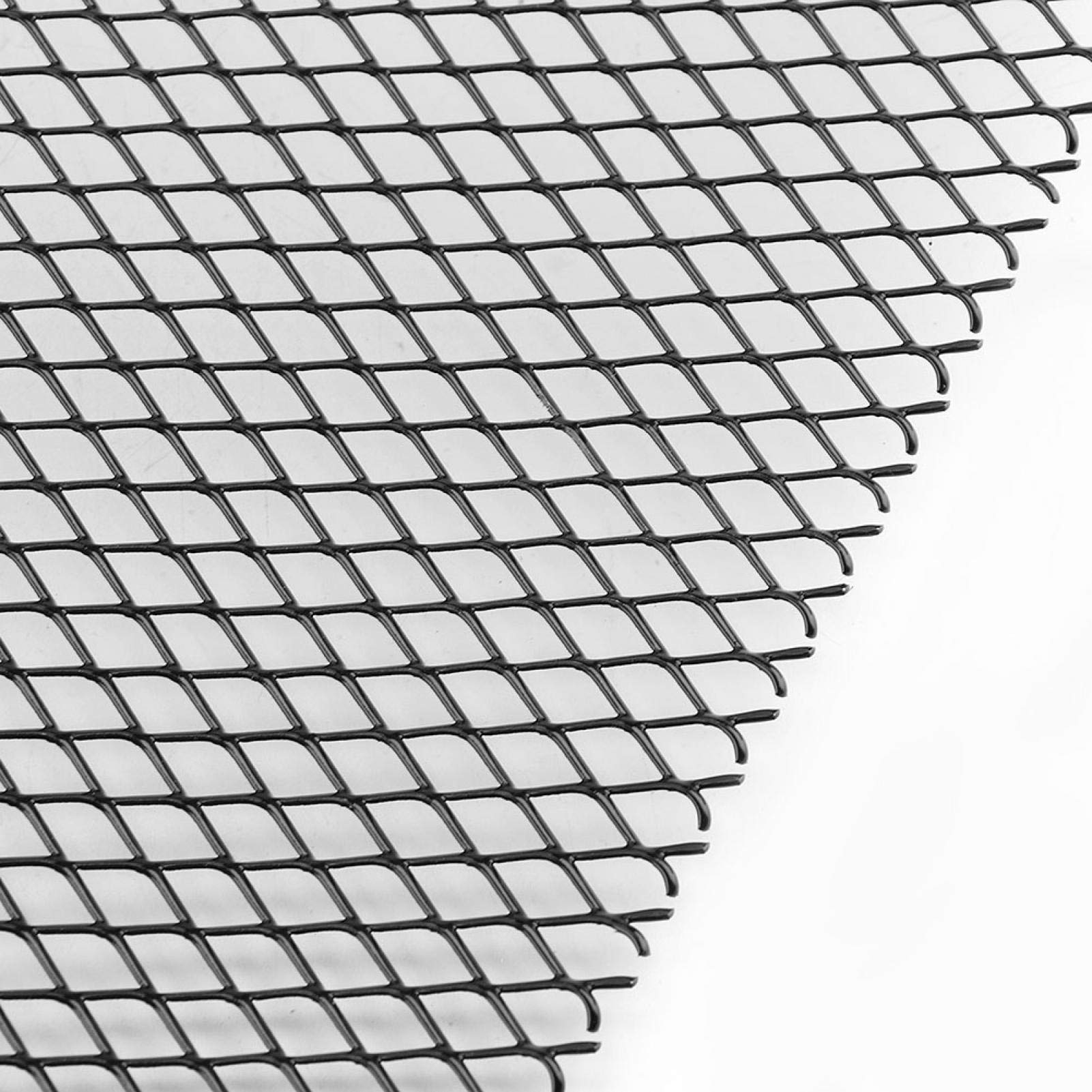 Akozon Przednie kratki chłodnicy, kratka samochodowa kratka samochodowa uniwersalna siatka grill karoseria samochodu grill 6 x 12 mm stop aluminium kratka samochodowa siatka siatka zderzak rombowy grill kratka samochodowa kratka kratka samochodowa grill k