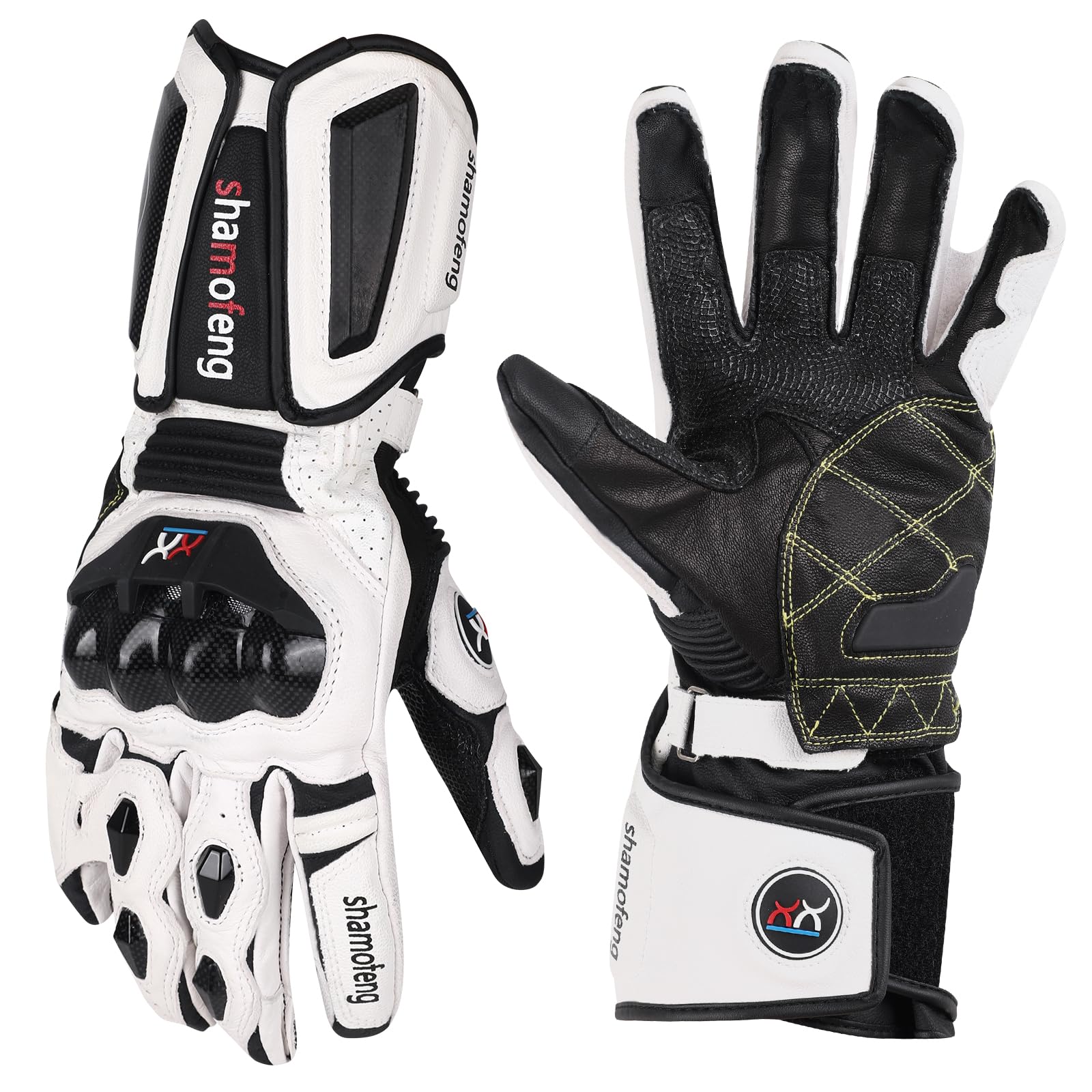 Snapklik.com : Shamofeng Unisex Leather Motorcycle Gauntlets Full ...