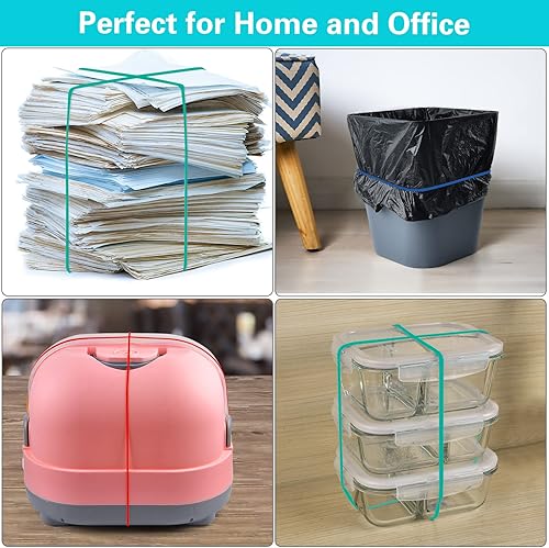 Miniatura 7 de 300 bandas de goma grandes y resistentes, bandas elásticas fuertes para suministros de oficina, carpetas de archivos, botes de basura, 8 pulgadas