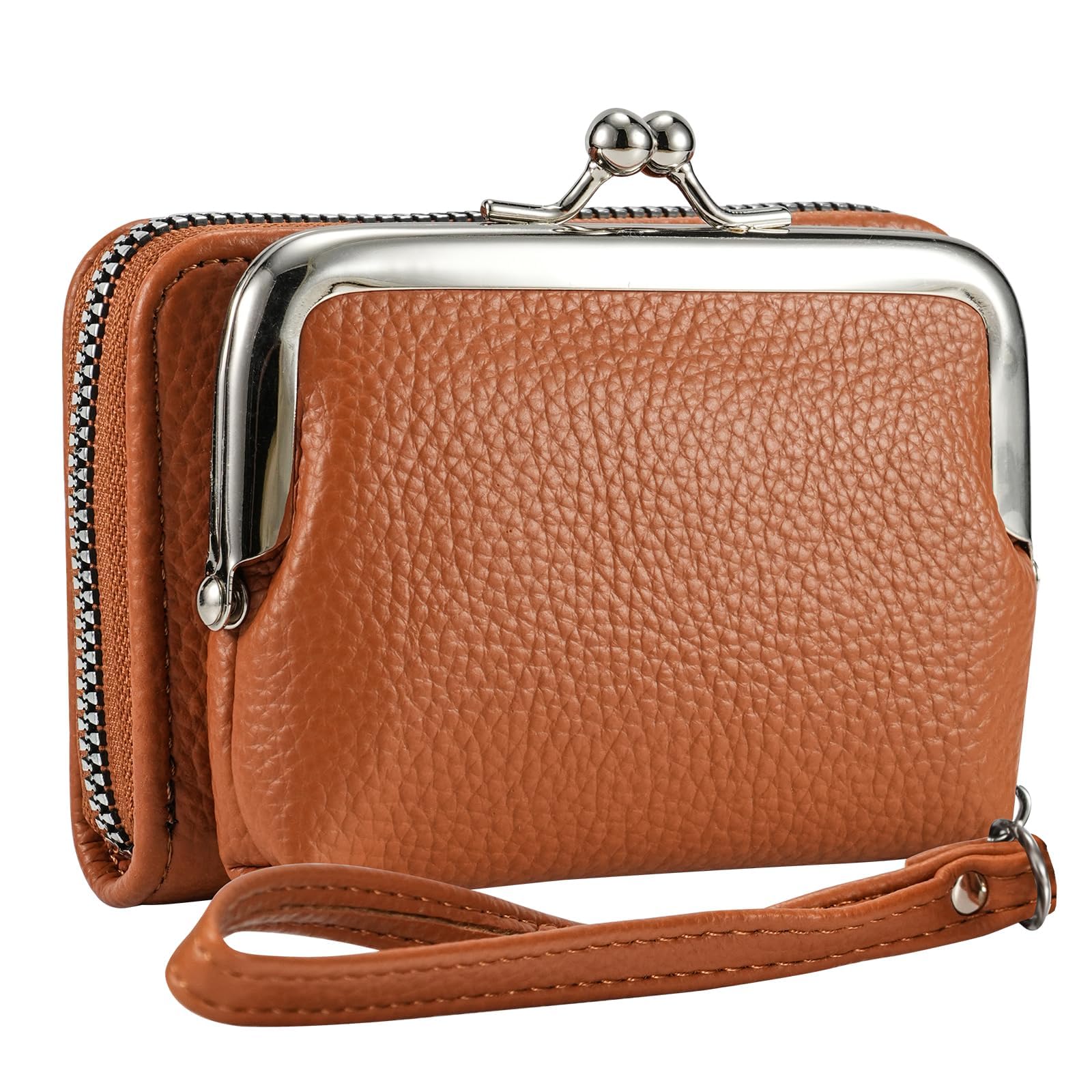 Women's Wristlet Wallet, Card Holder &amp; Coin Purse, Small Change Purse